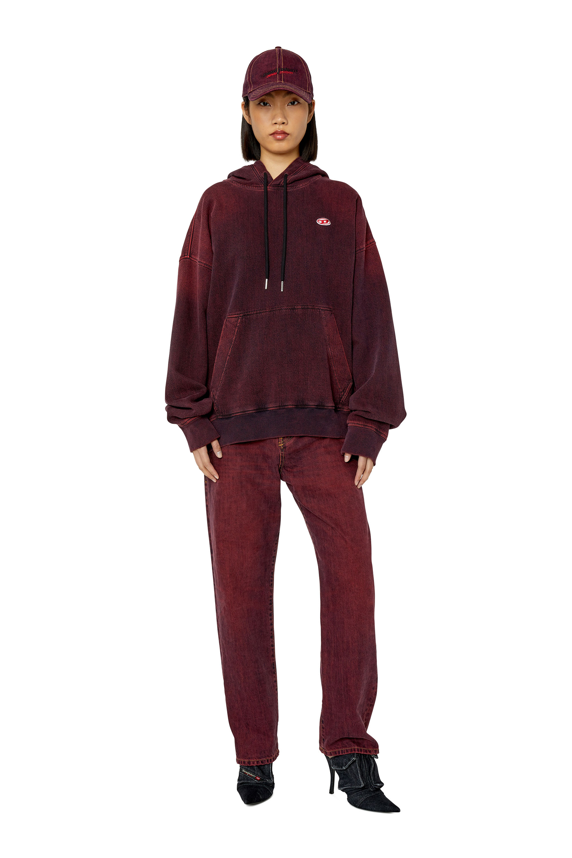 Diesel - 2020 D-Viker 09H01 Straight Jeans, Burgundy - Image 6