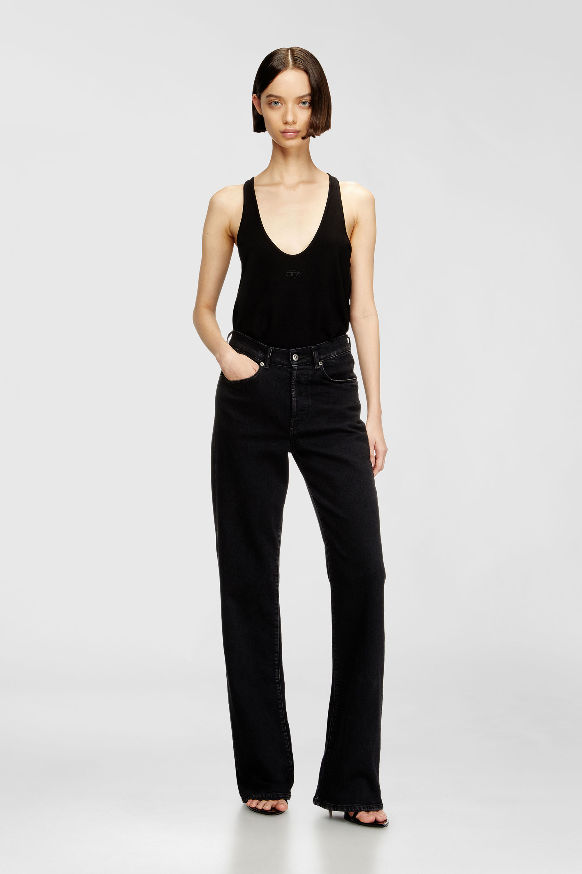 Diesel - Woman's Regular Jeans 1971 D-Sent 09N89, Black/Dark grey - 1
