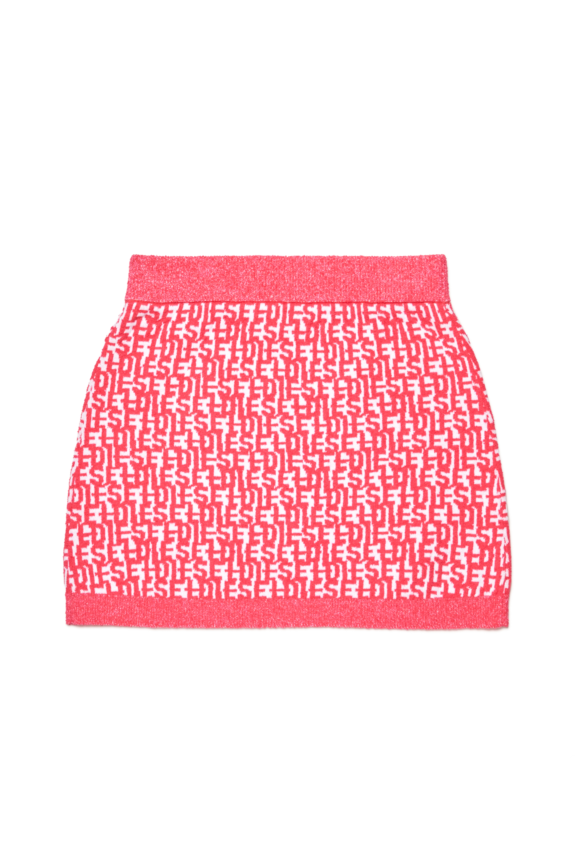 Diesel - GMATHILDETTE, Woman's Monogram-jacquard mini skirt in Pink - 2