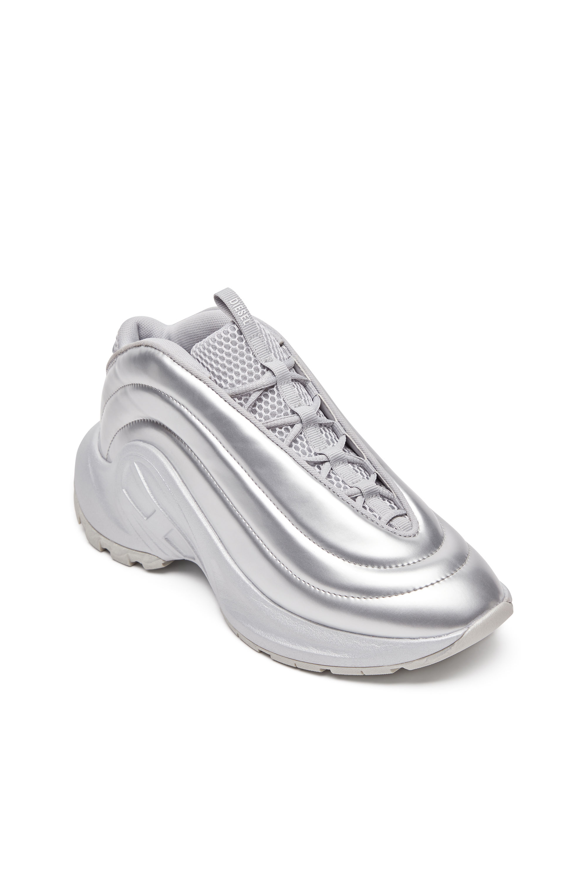 S-D-RUNNER X, Silver Diesel - S-D-RUNNER X, Unisex's S-D-Runner-Slip-on sneakers with Oval D instep in Silver - 6