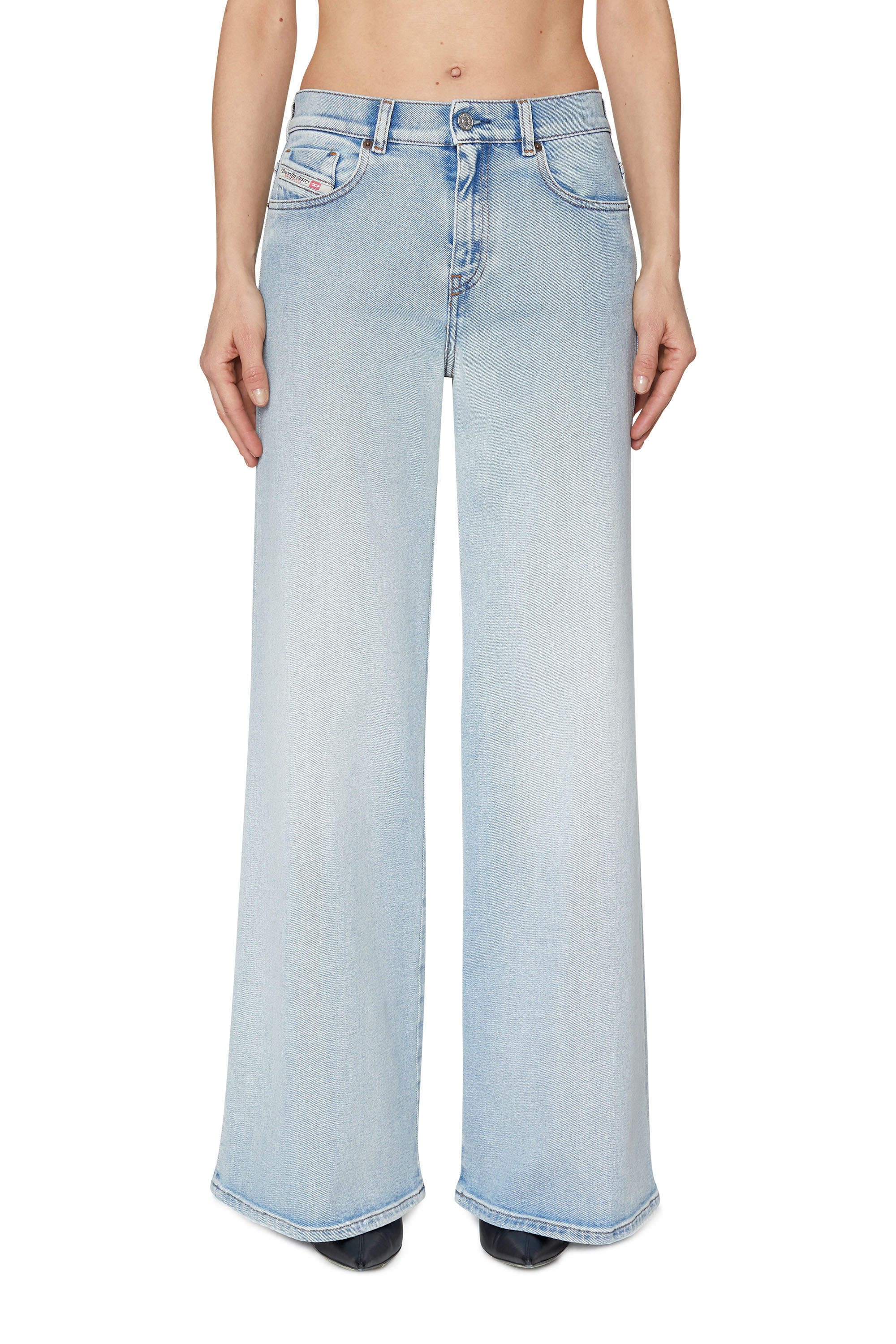 Diesel - 1978 09C08 Bootcut and Flare Jeans, Light Blue - Image 1
