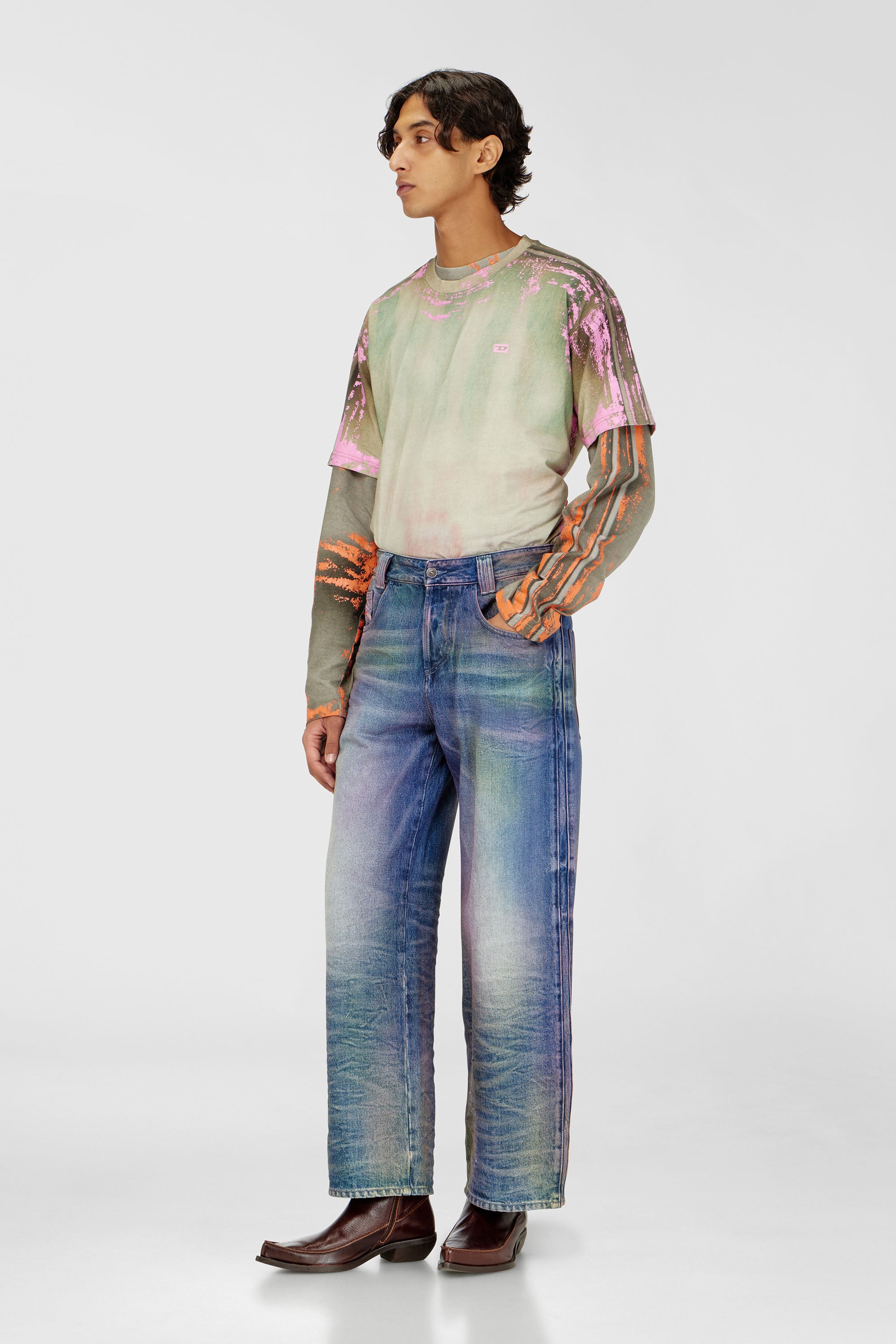 Diesel - Unisex's Relaxed Jeans 1982 D-Hakou 007FW, Medium blue - 2