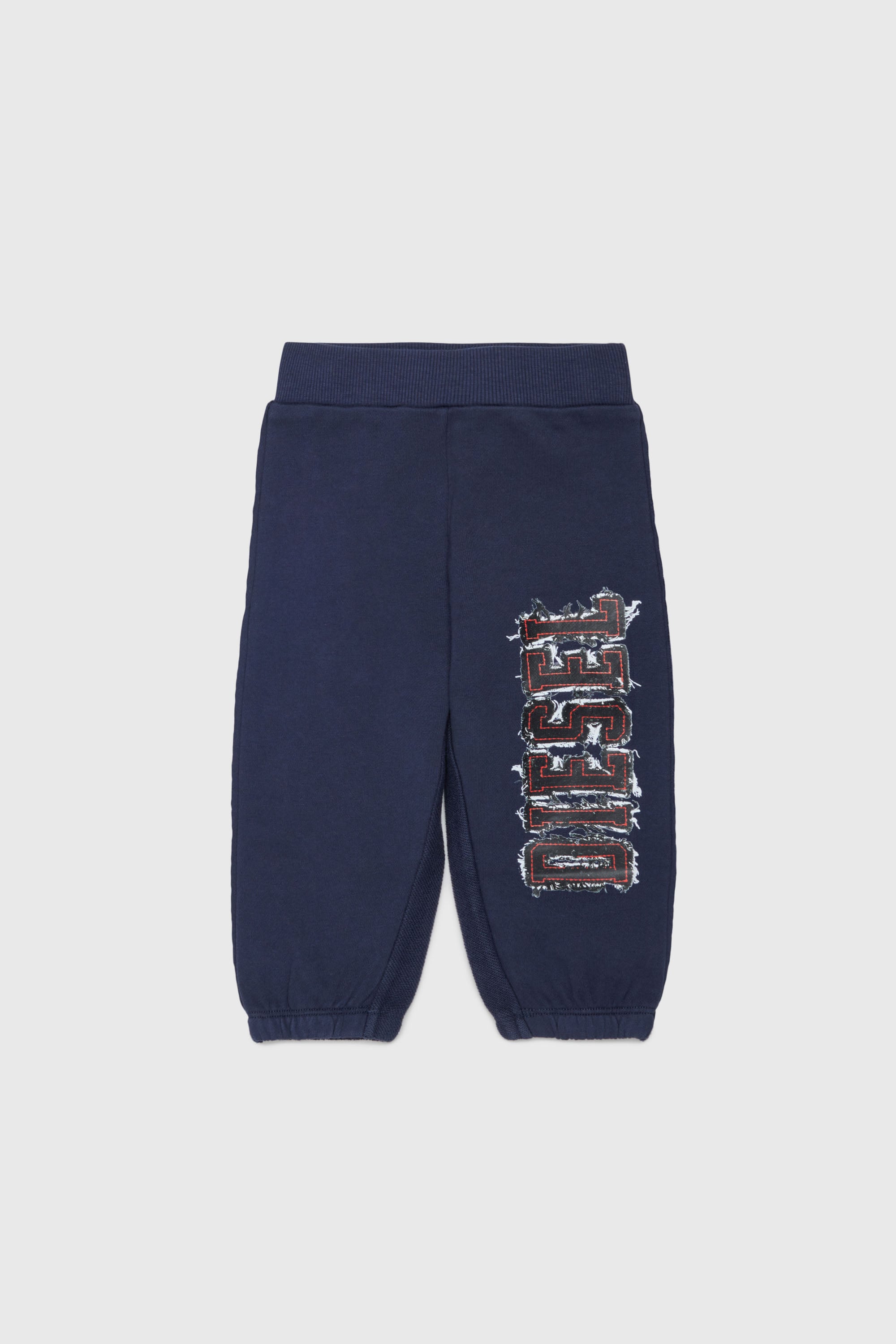 Diesel - PEANSB, Man's Sweatpants with frayed-effect logo in Dark Blue - 1