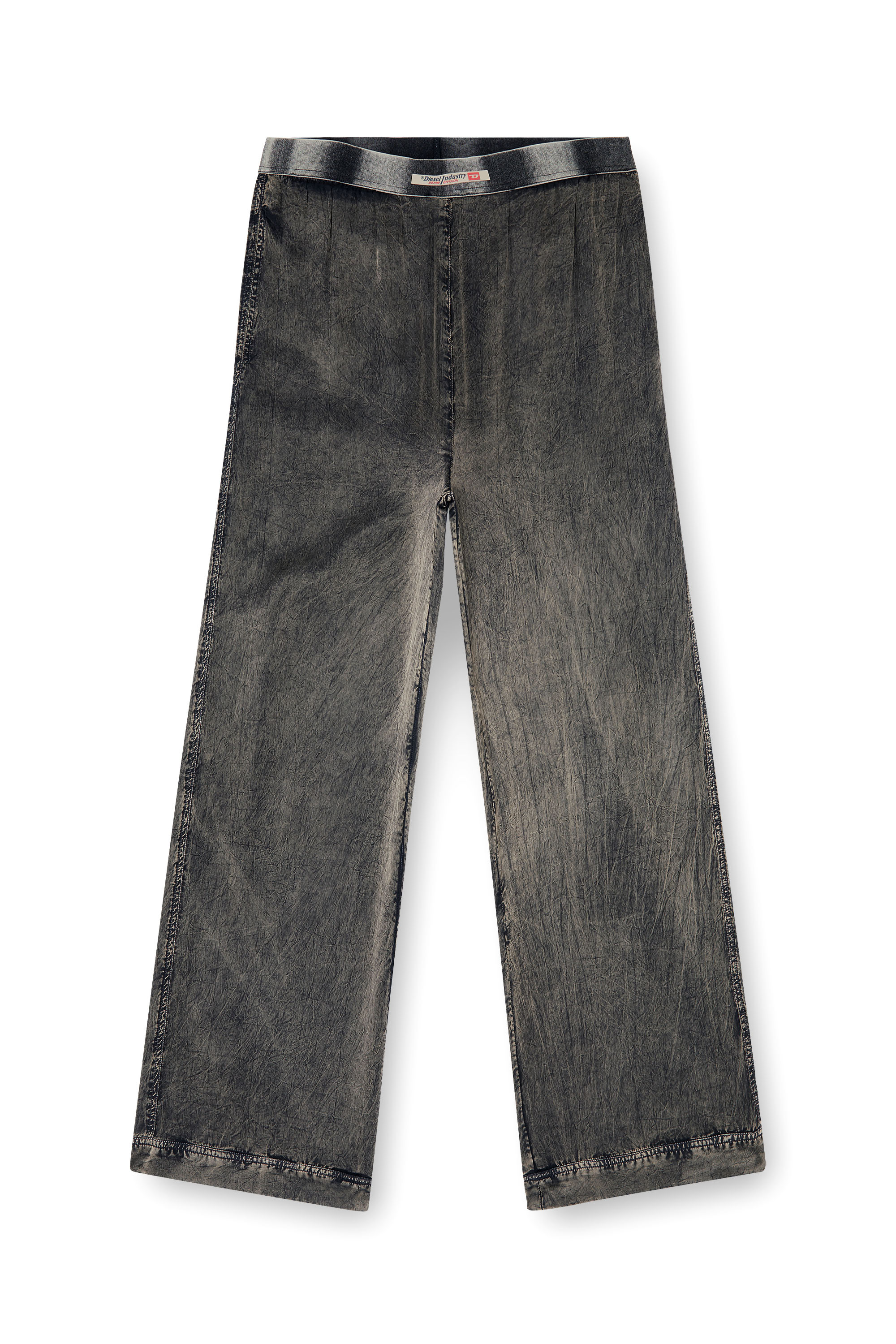 Diesel - ZAYNE-DNM, Man's Viscose pants with a fluid fit in Dark grey - 4