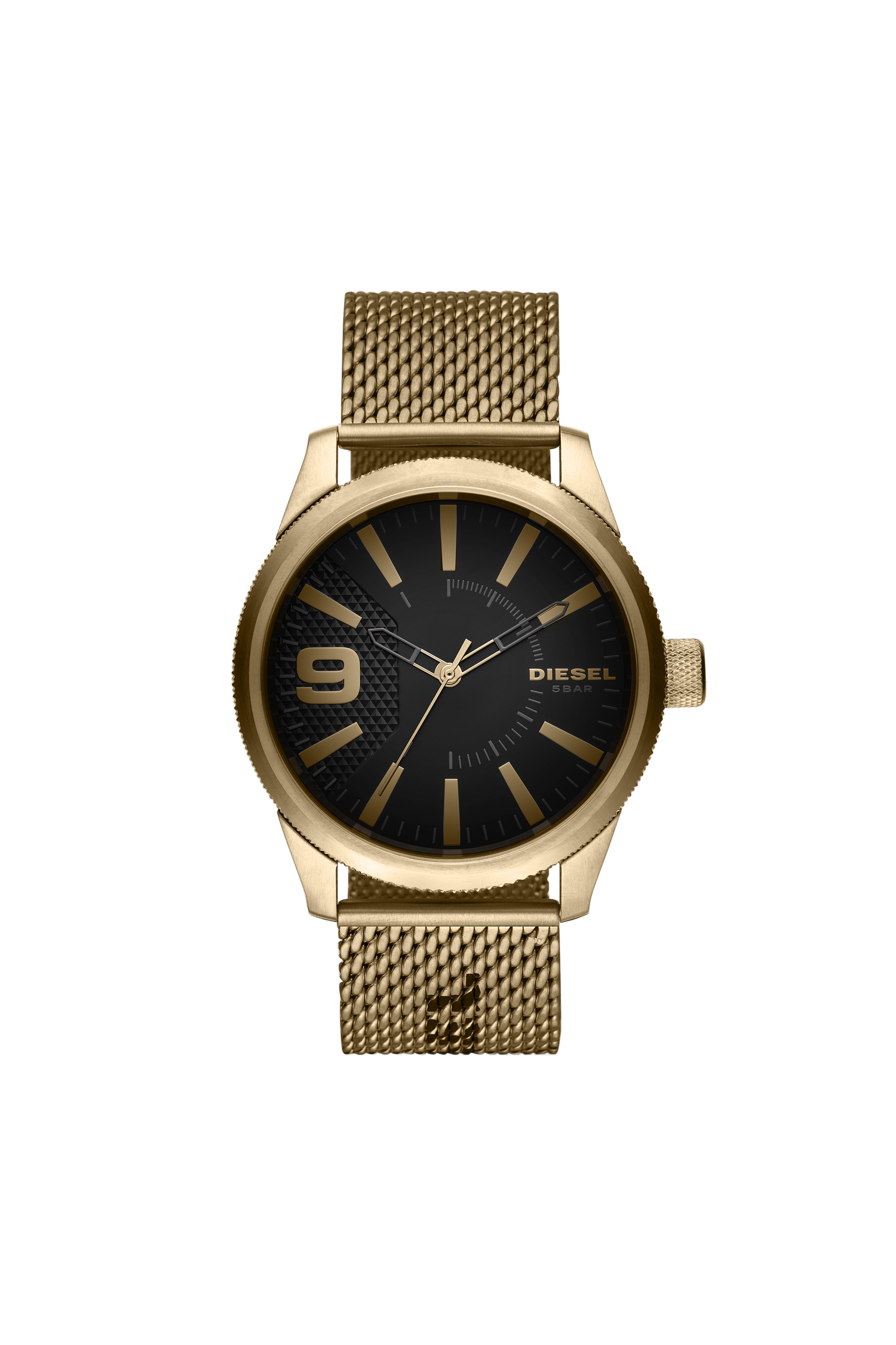Diesel - DZ1899, Man's Rasp three-hand gold-tone stainless steel watch in Gold - 1