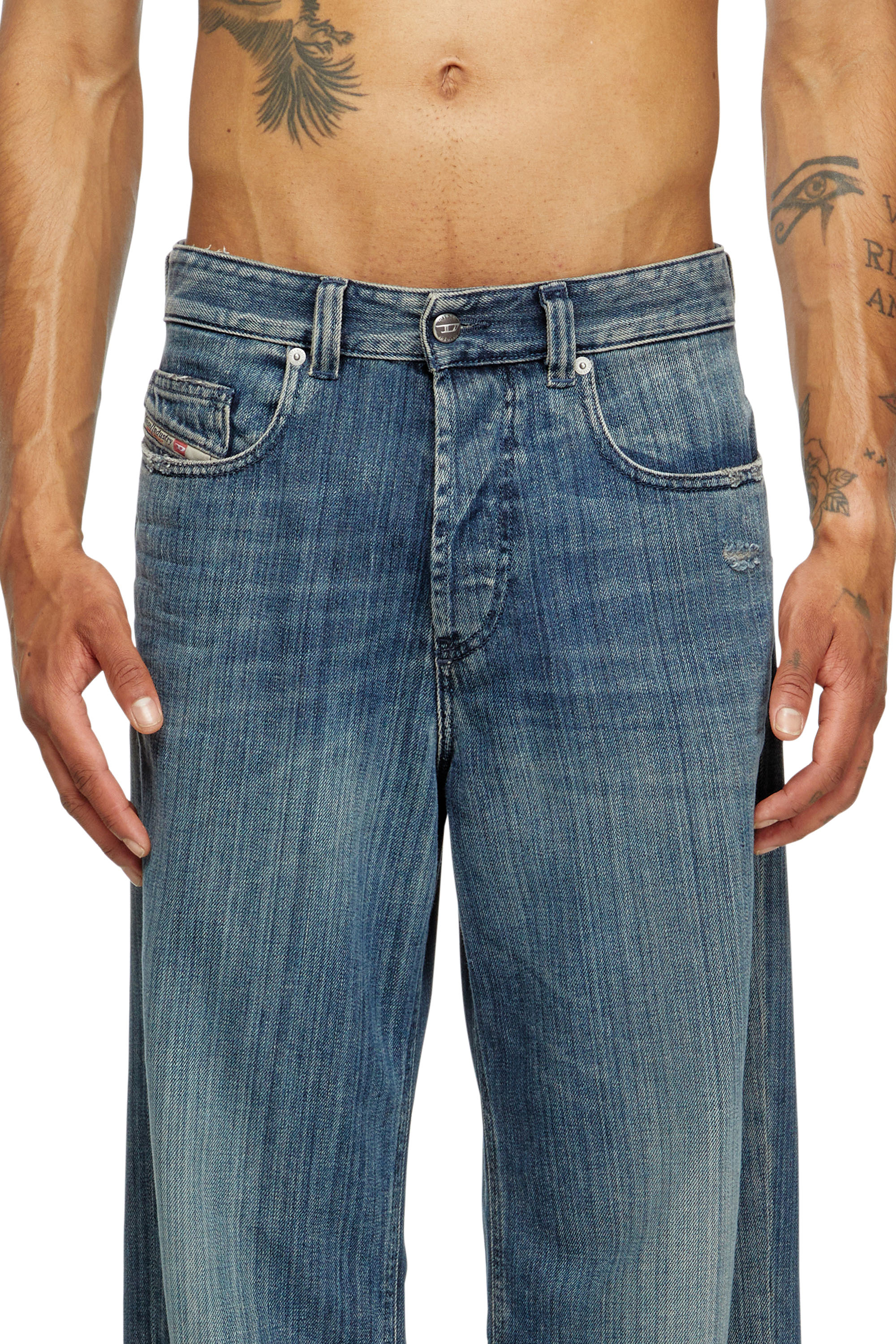 Diesel - Man's Relaxed Jeans 2001 D-Macro 09M09, Dark Blue - 4