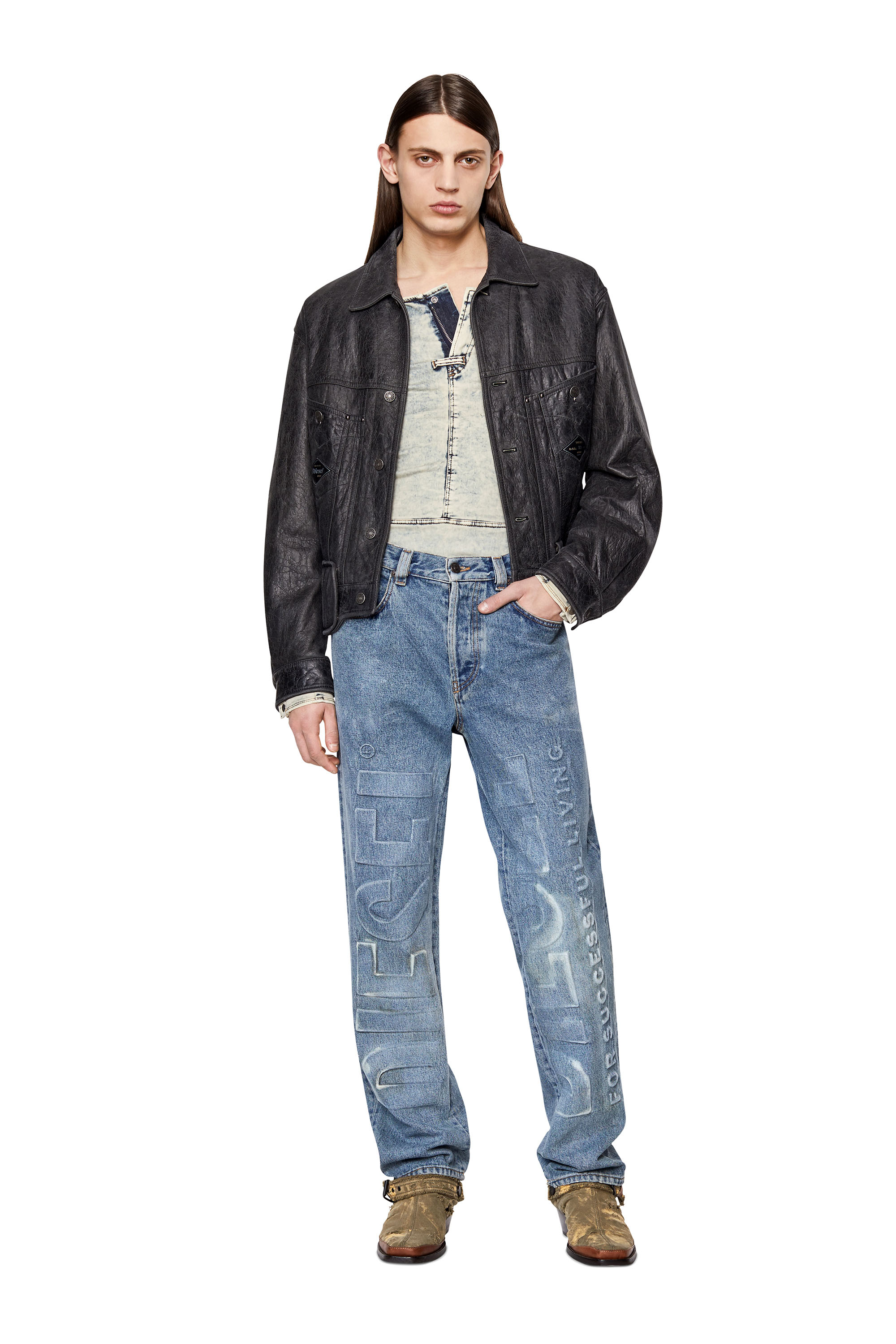 Diesel - 2010 D-Macs 007B9 Straight Jeans, Light Blue - Image 5