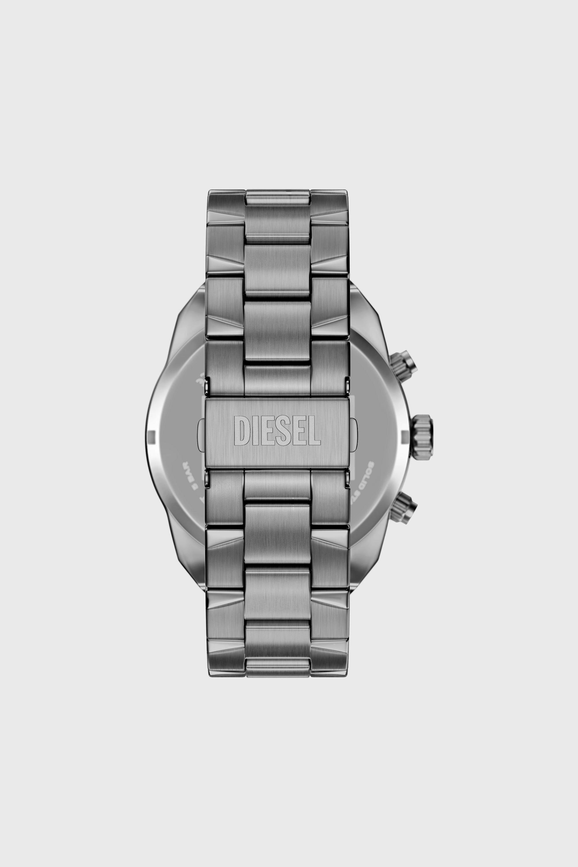 Diesel - DZ4724 WATCH, Man's Spiked gunmetal stainless steel watch in Dark grey - 2