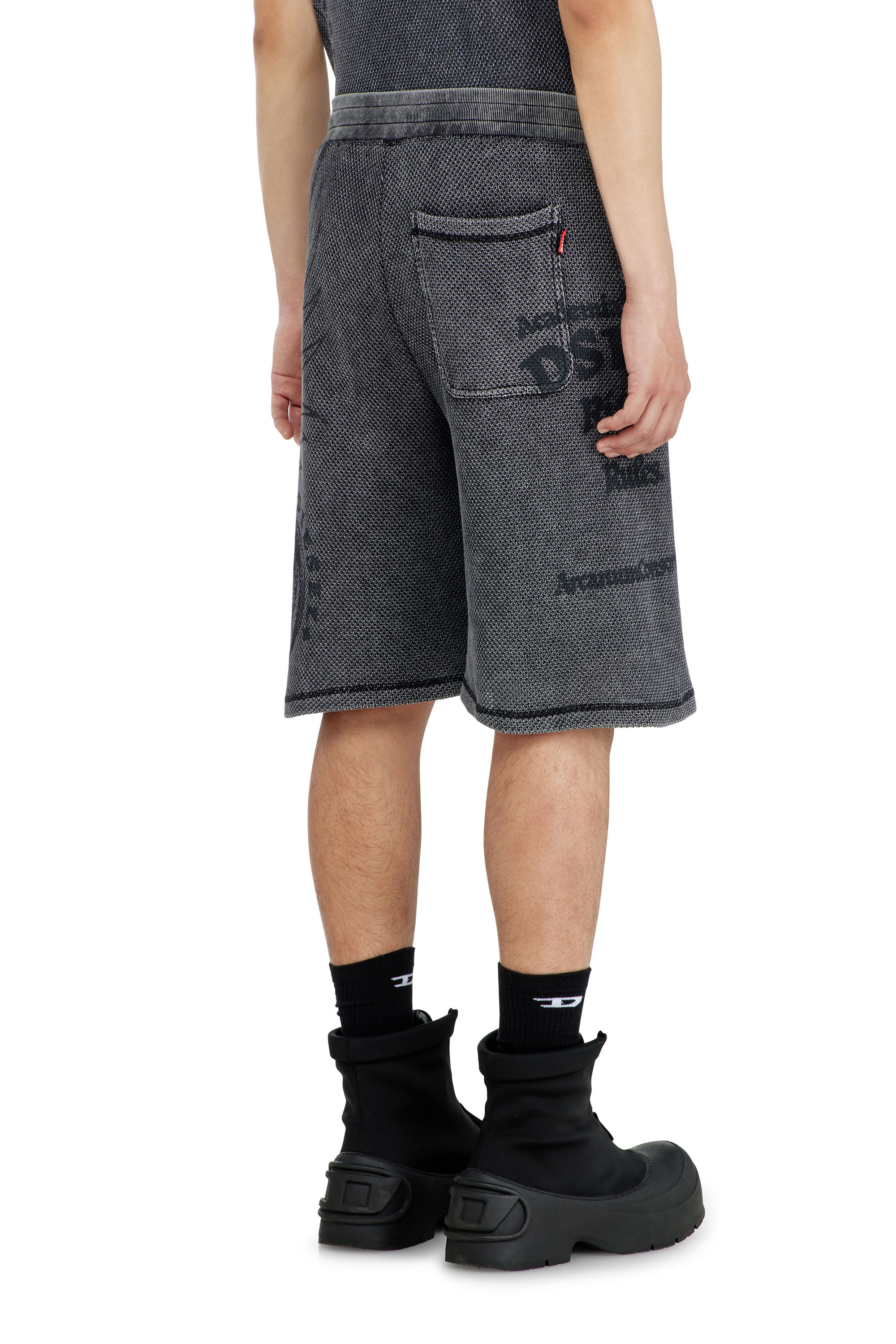 Diesel - P-ERRY, Man's Mesh cotton sweatshorts with prints in null - 3