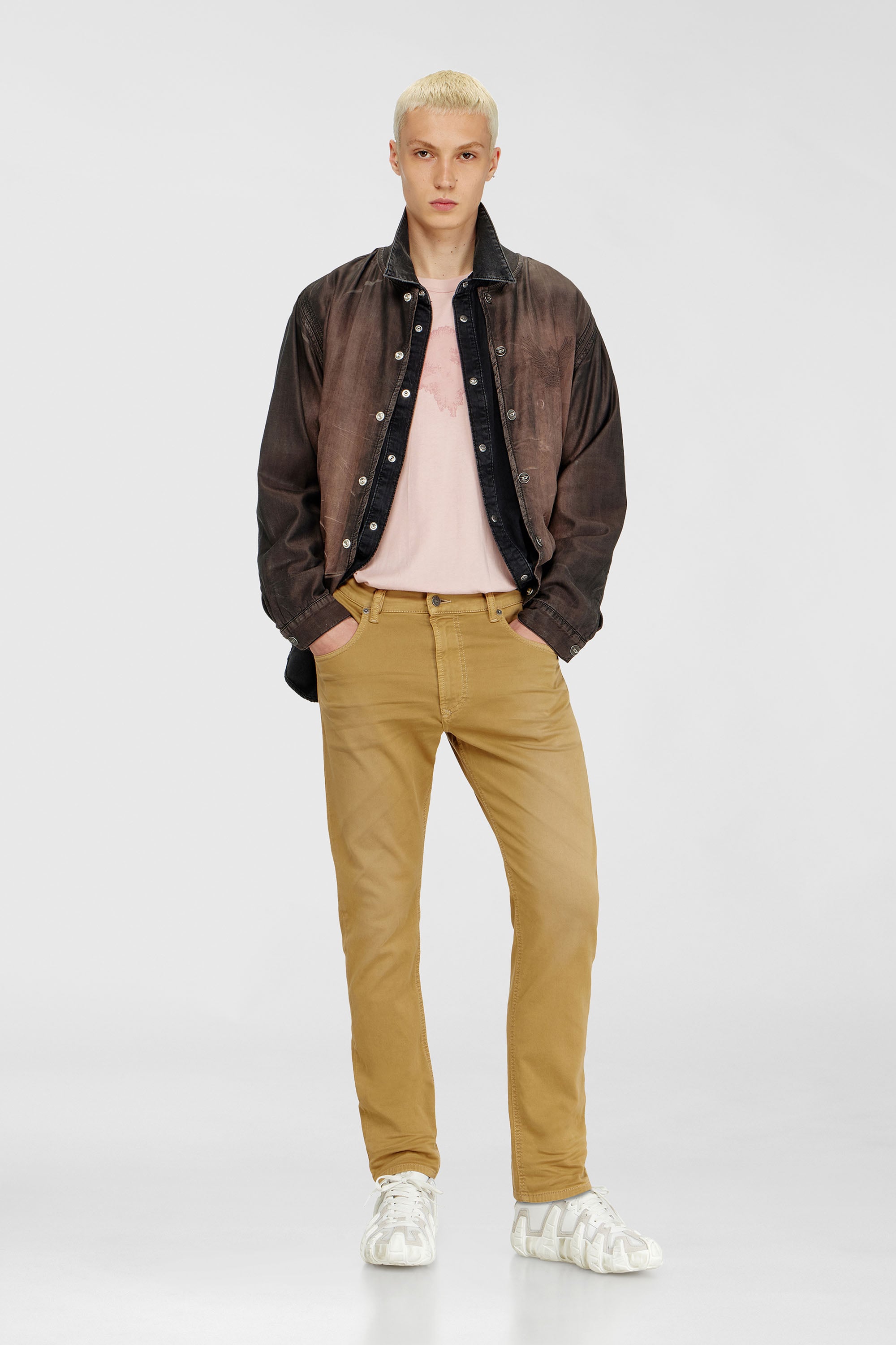 Diesel - Man's Regular 2032 D-Krooley-BW Joggjeans&reg; 0670M, Dark Beige - 2