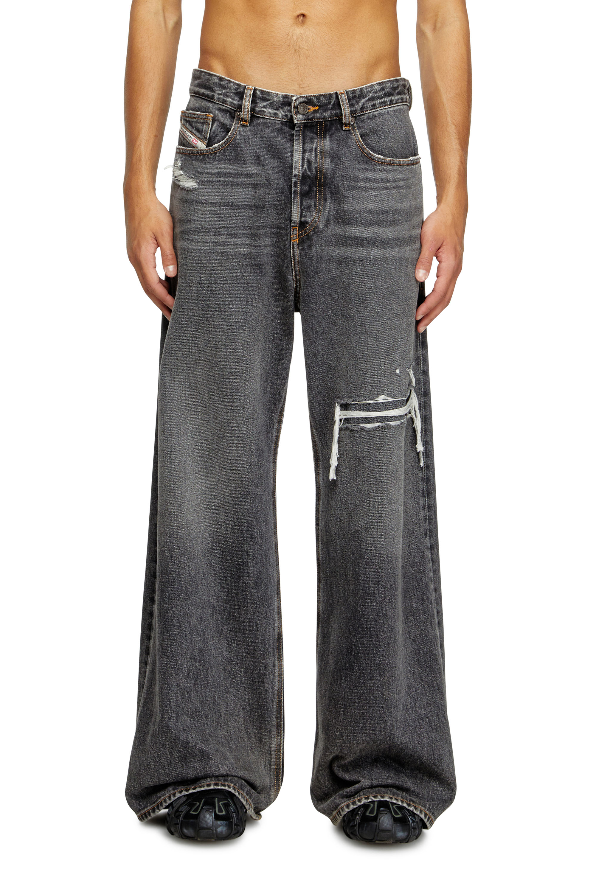 Diesel - D-Rise 007F6 Straight Jeans, Black/Dark grey - Image 1