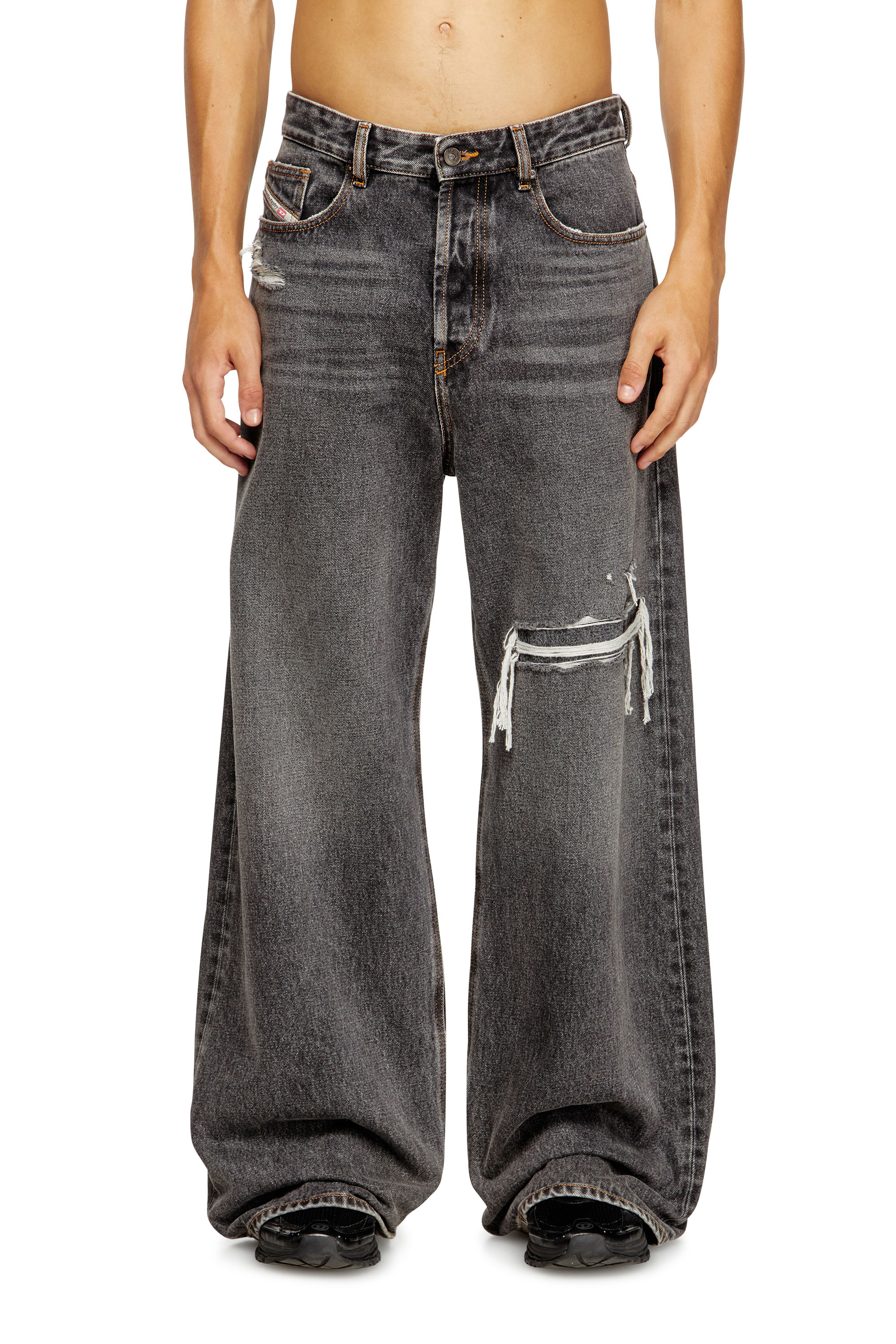 Relaxed Jeans D-Rise 007F6, Black/Dark grey Diesel - Man's Relaxed Jeans D-Rise 007F6, Black/Dark grey - 3
