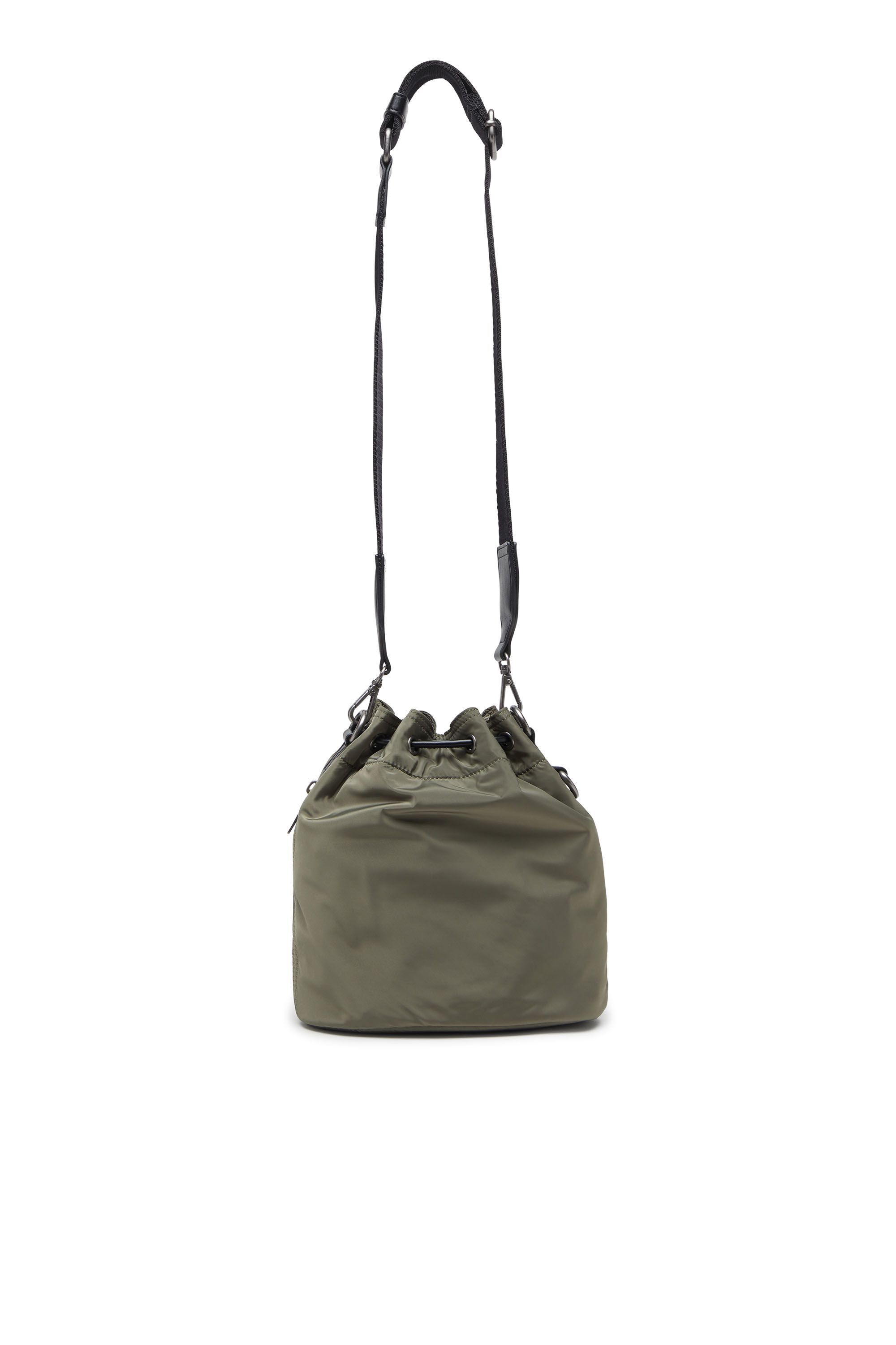 Diesel - MULTI-PKTS BUCKET X, Unisex's Multi-Pkts-Multipocket bucket bag in utilitarian shell in Military Green - 3