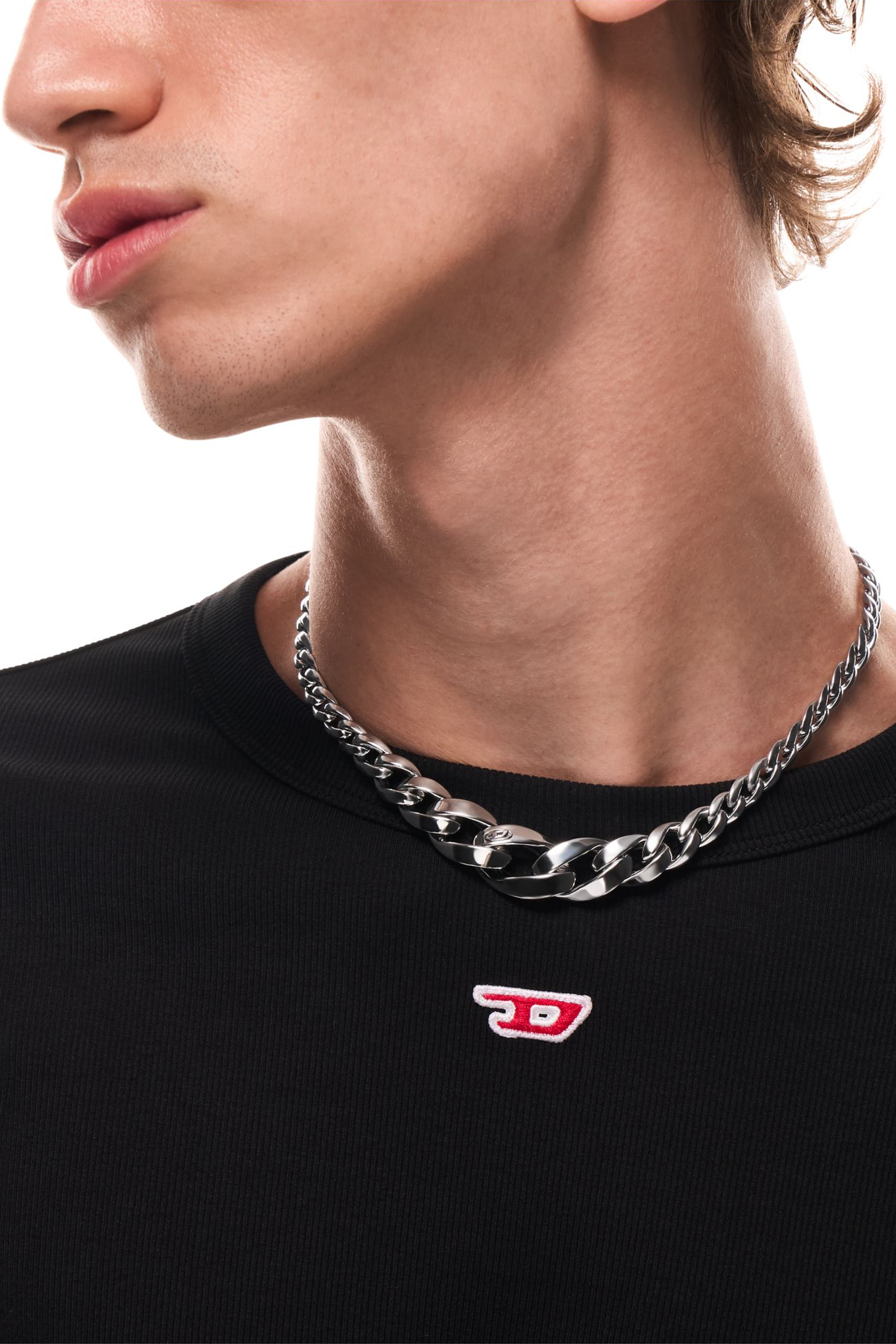 Diesel - DX1720040, Unisex's Stainless Steel Chain Necklace in Silver - 4