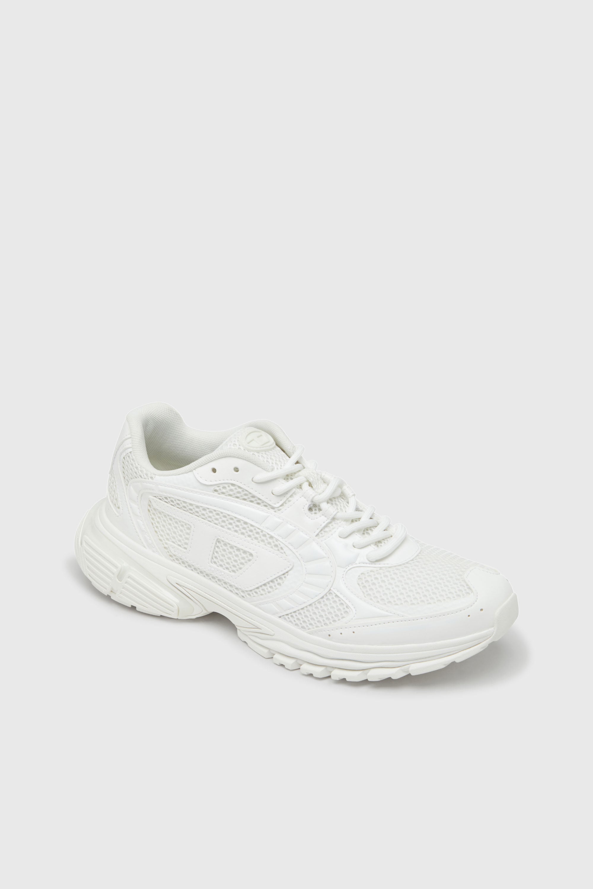 Diesel - S-PRO-V-DENSE LOW W, Woman's S-Pro-V-Dense-Monochrome mesh sneakers with Oval D logo in White - 6