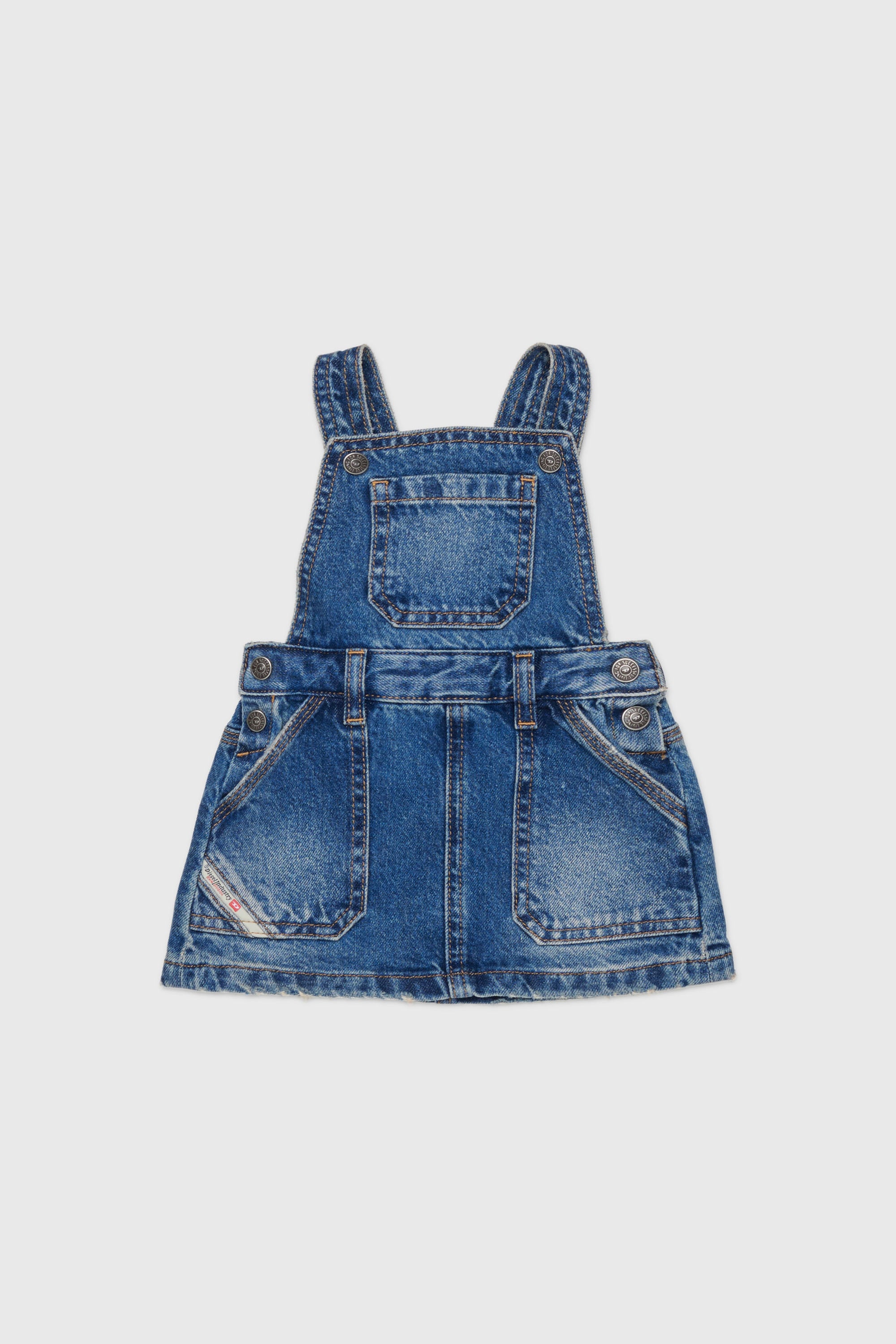Diesel - JUMIB, Woman's Denim dungaree dress in Medium blue - 1