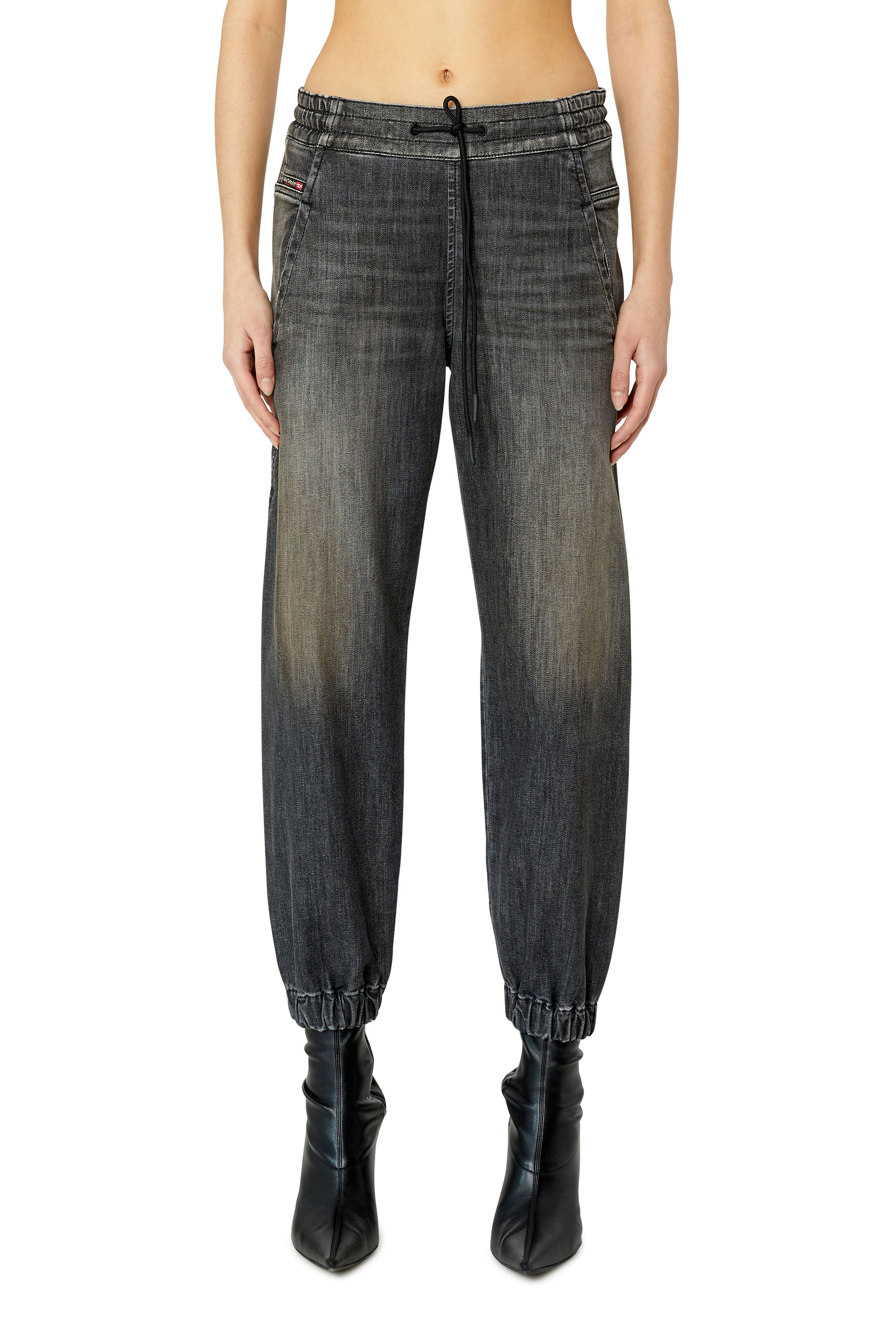 Diesel - Boyfriend Krailey JoggJeans® 09F01, Black/Dark grey - Image 1