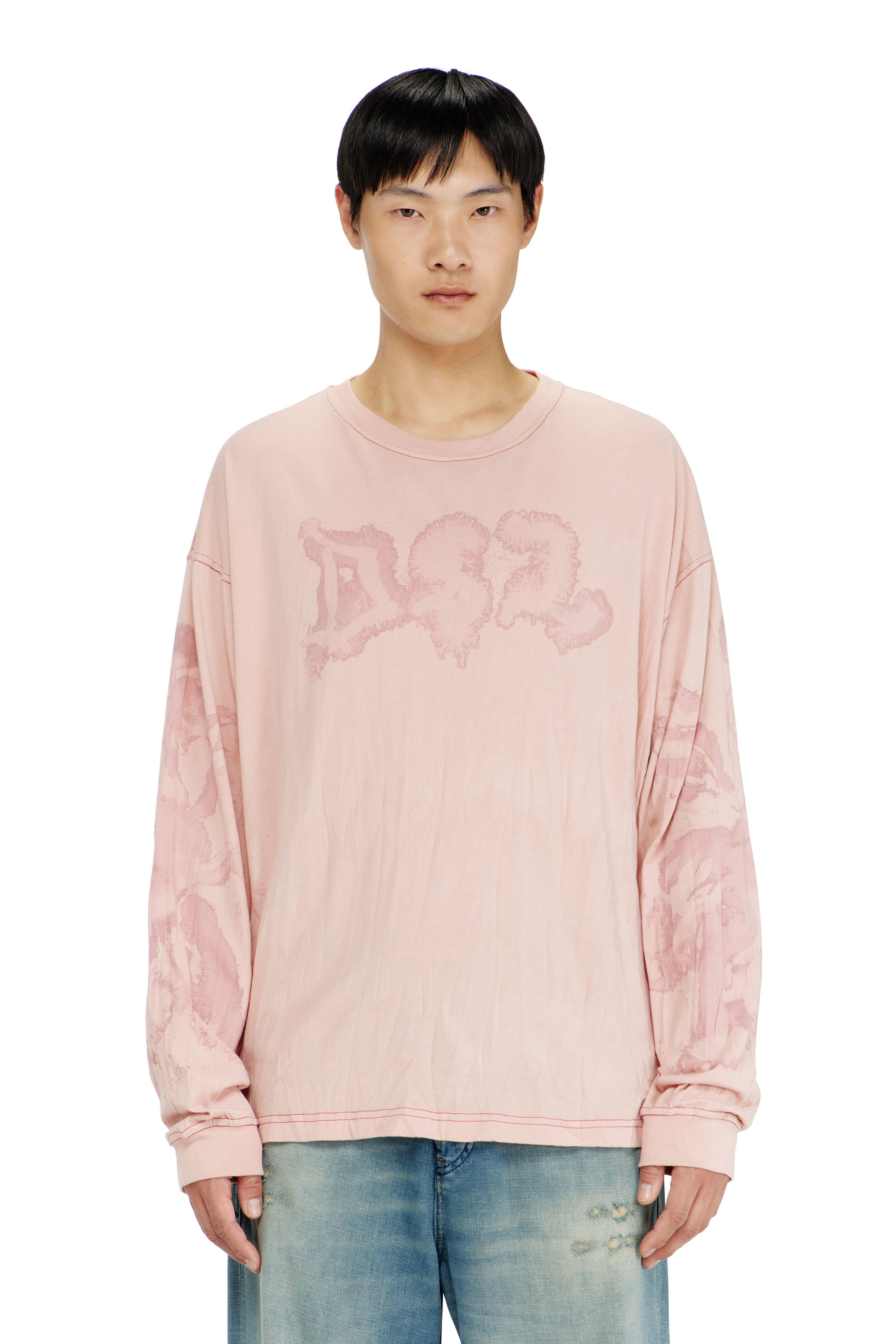 Diesel - T-BOXT-LS-AA4, Man's Relaxed long sleeve tee with blotched print in null - 1