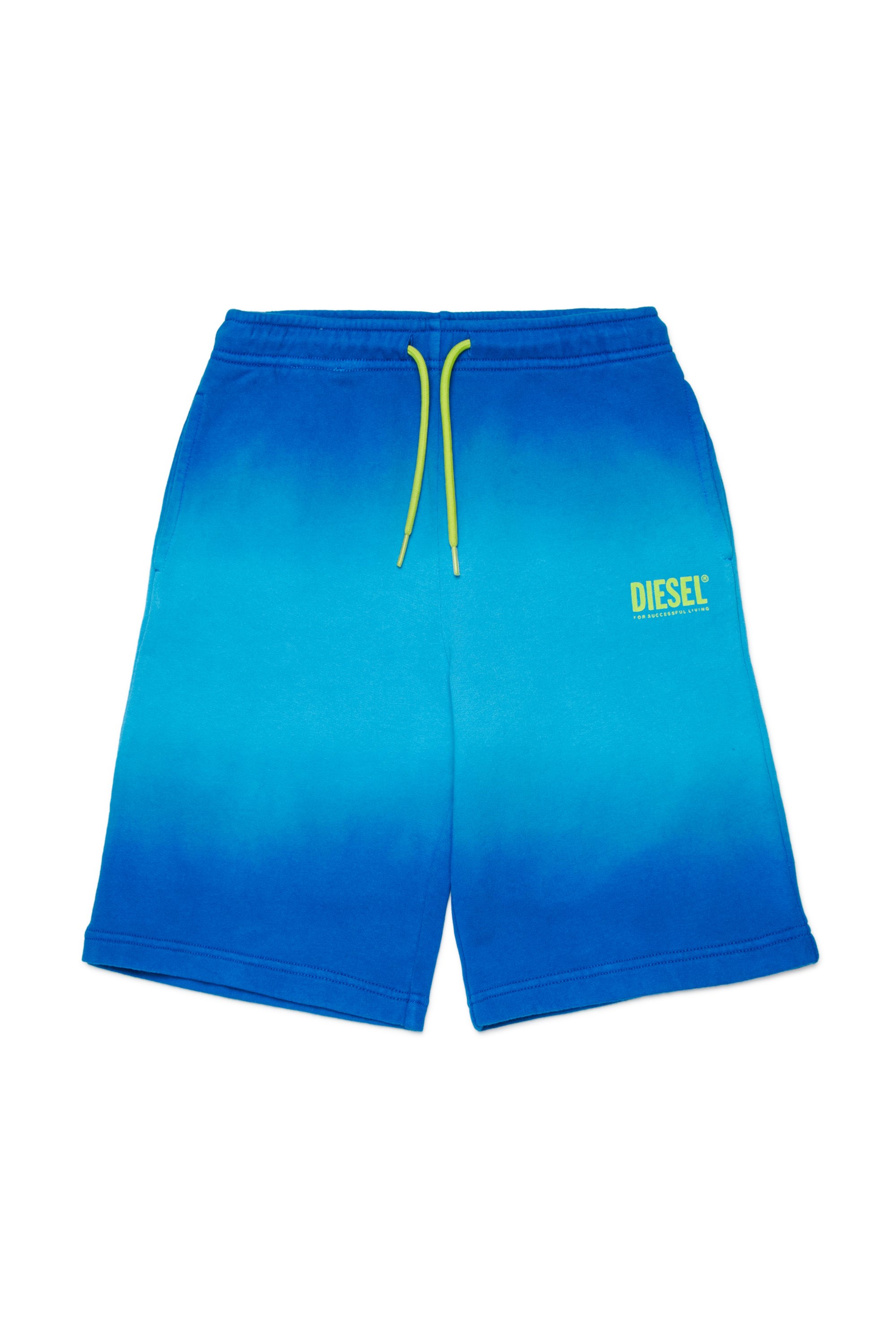 Diesel - PSHADE, Man's Cotton shorts with gradient wash in Blue - 1