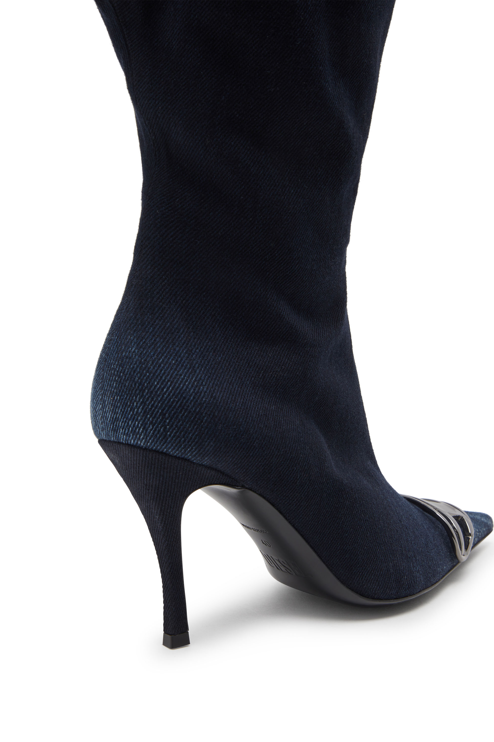 Diesel - D-VENUS KB LARGE, Woman's D-Venus-Wide knee-high boots in denim in Light Blue - 4