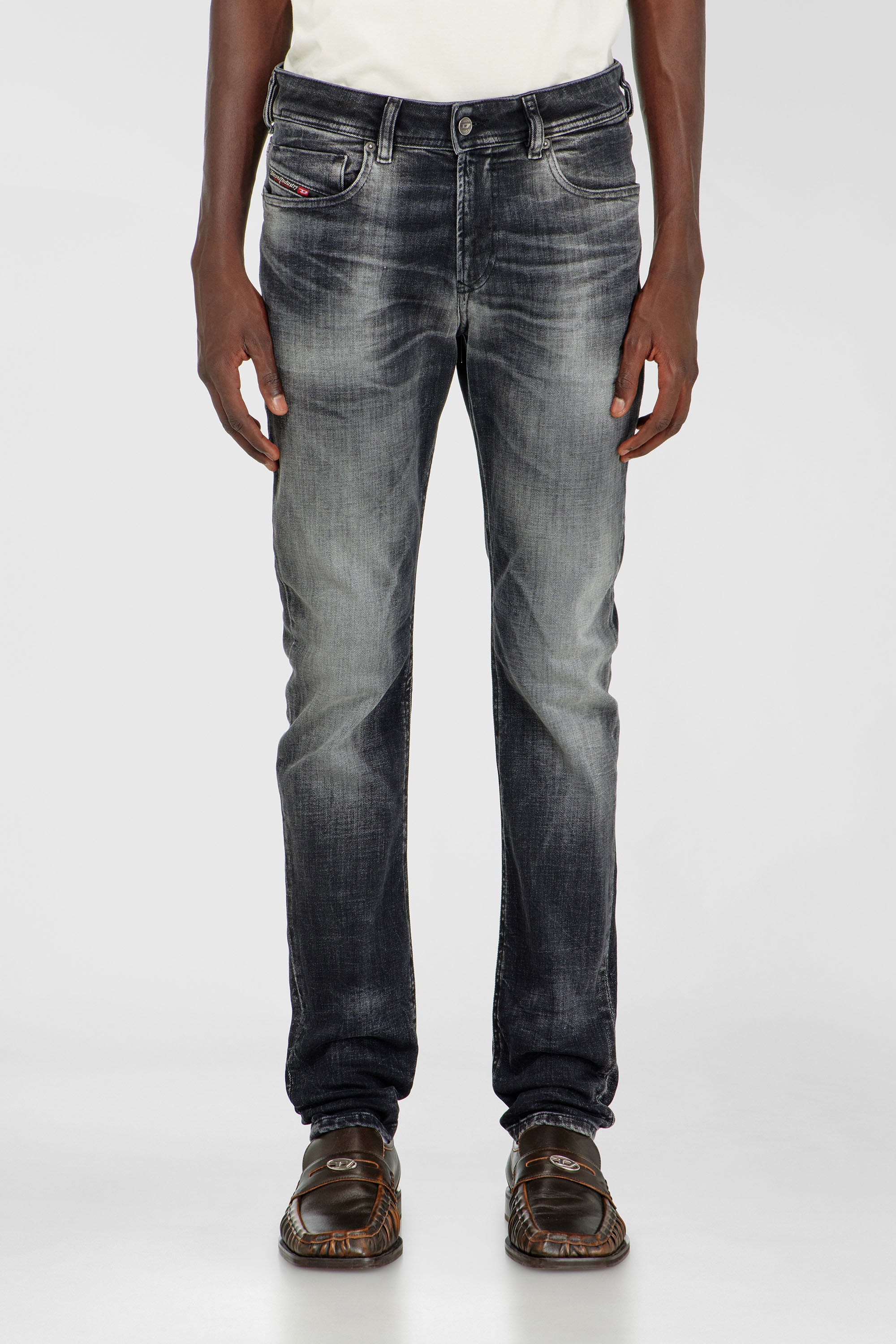 Diesel - Man's Skinny Jeans 1979 Sleenker 09R08, Black/Dark grey - 1