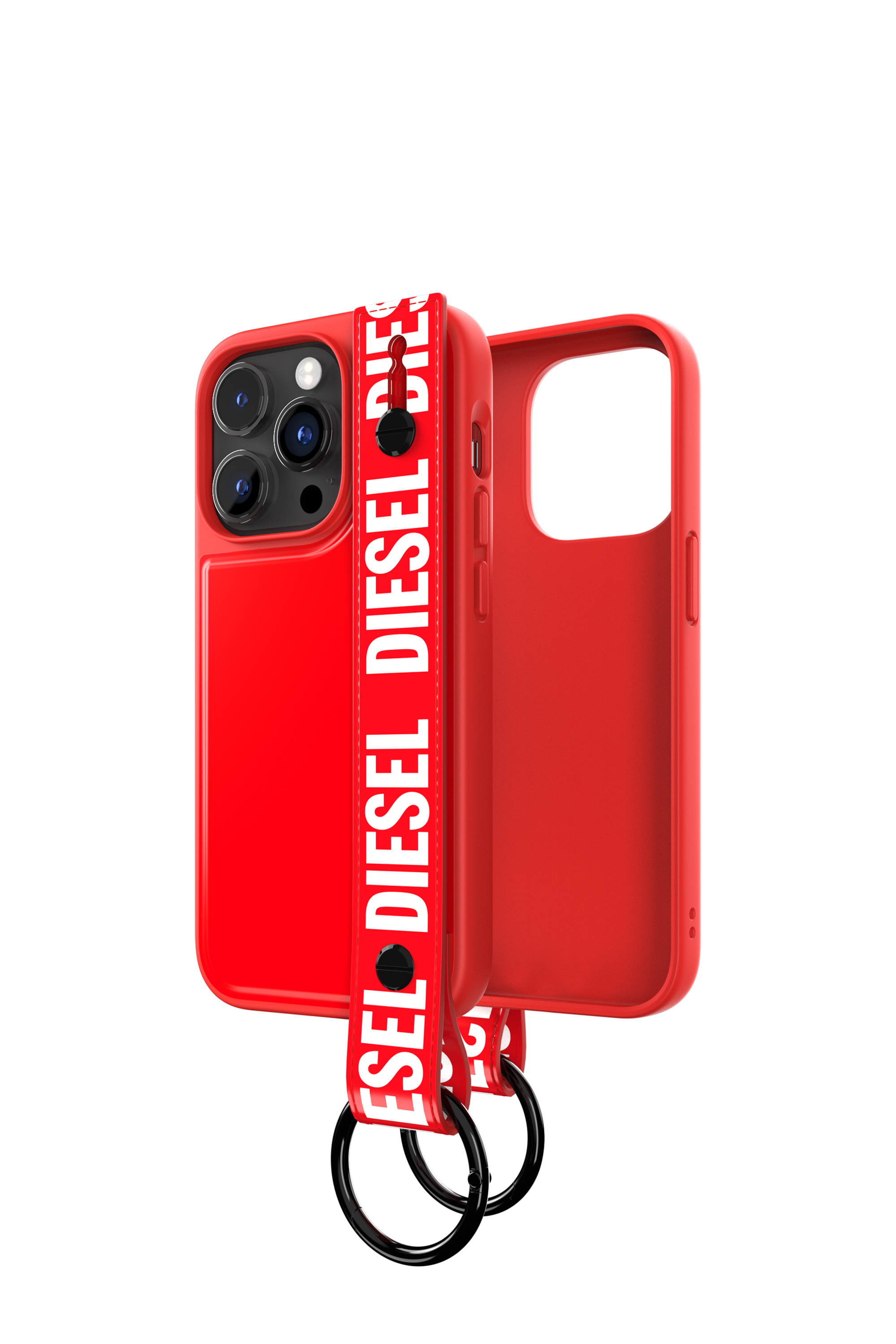 Diesel - 50287 MOULDED CASE, Unisex's Handstrap case for iPhone 14 Pro in Red - 1