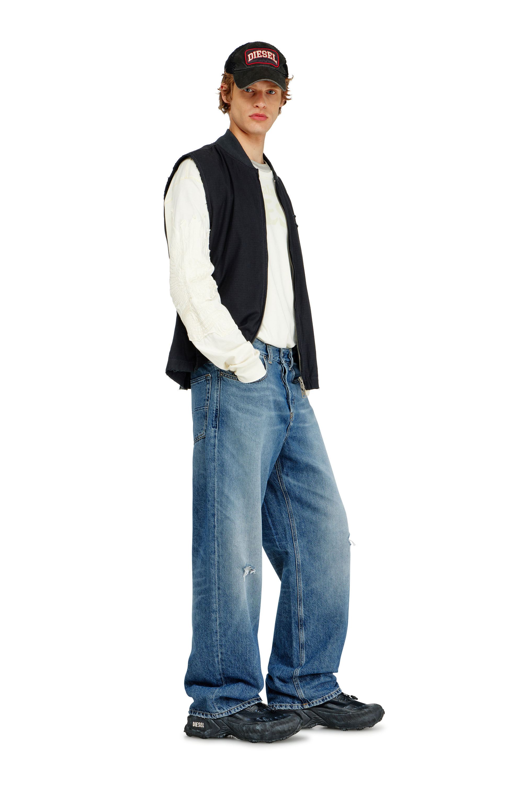 Diesel - Man's Relaxed Jeans 2001 D-Macro 09P61, Medium blue - 1