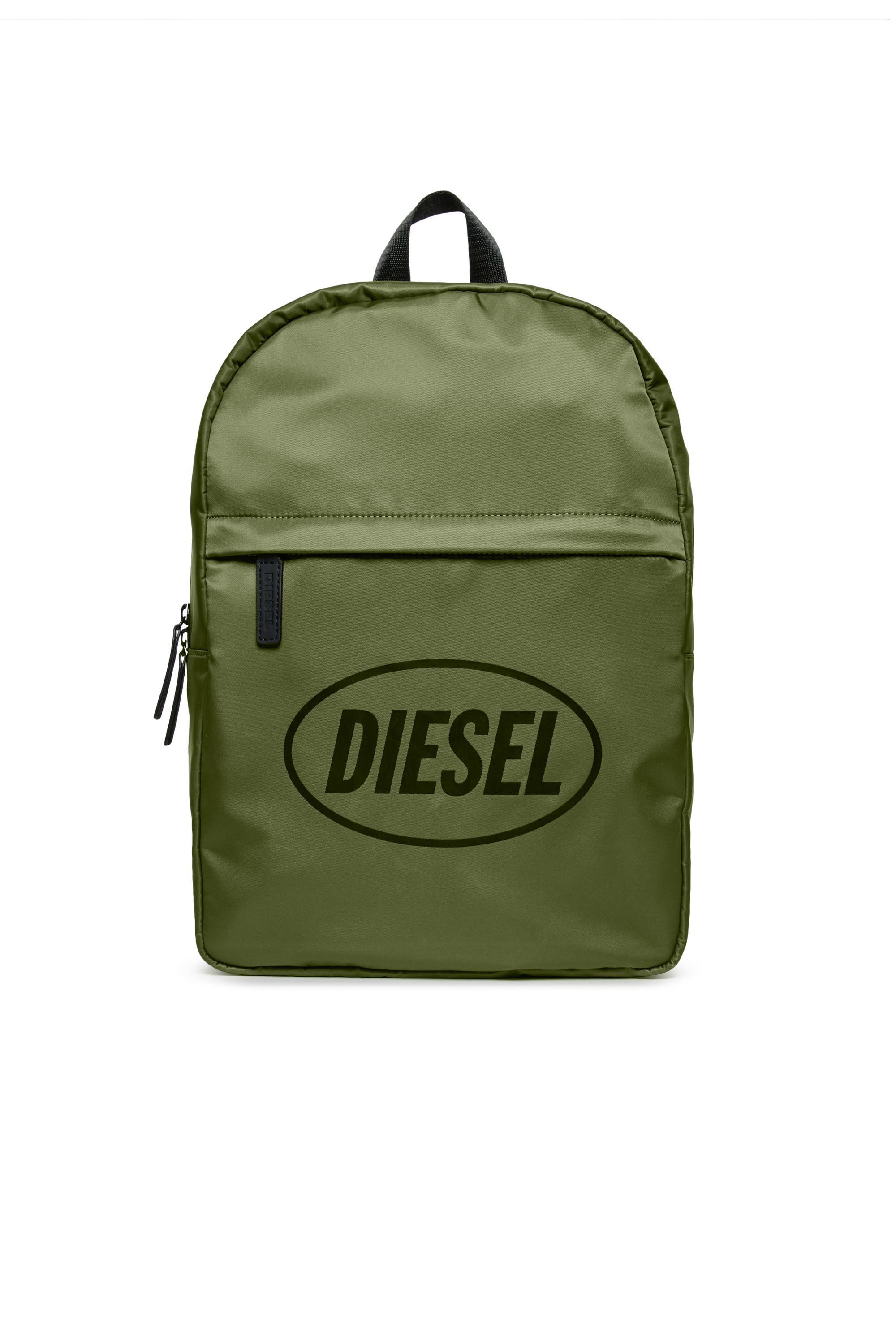 Diesel - WISTY, Man's WISTY Nylon backpack with logo in Green - 1
