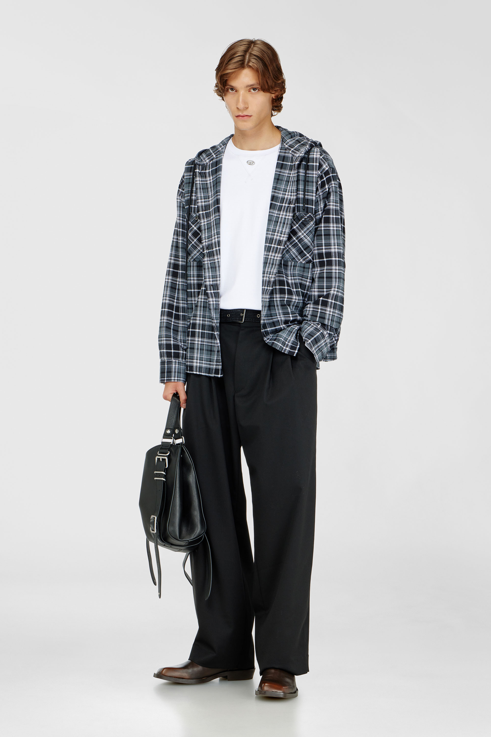 S-DRUM-HOODY-DGBT, Black/White