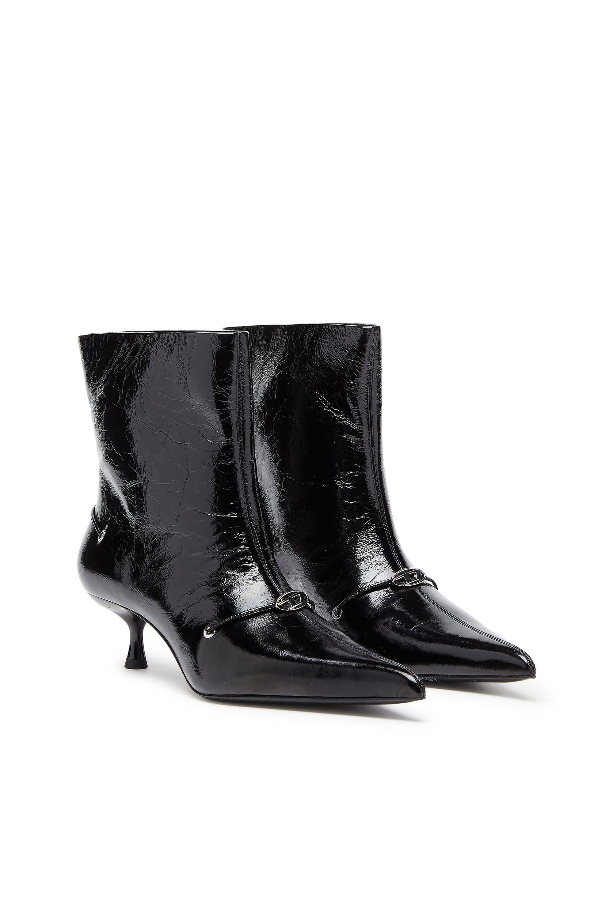 Diesel - D-JEWELS  40 TUBE, Woman's D-Ten&Half - Ankle boots in naplak leather in Black - 2