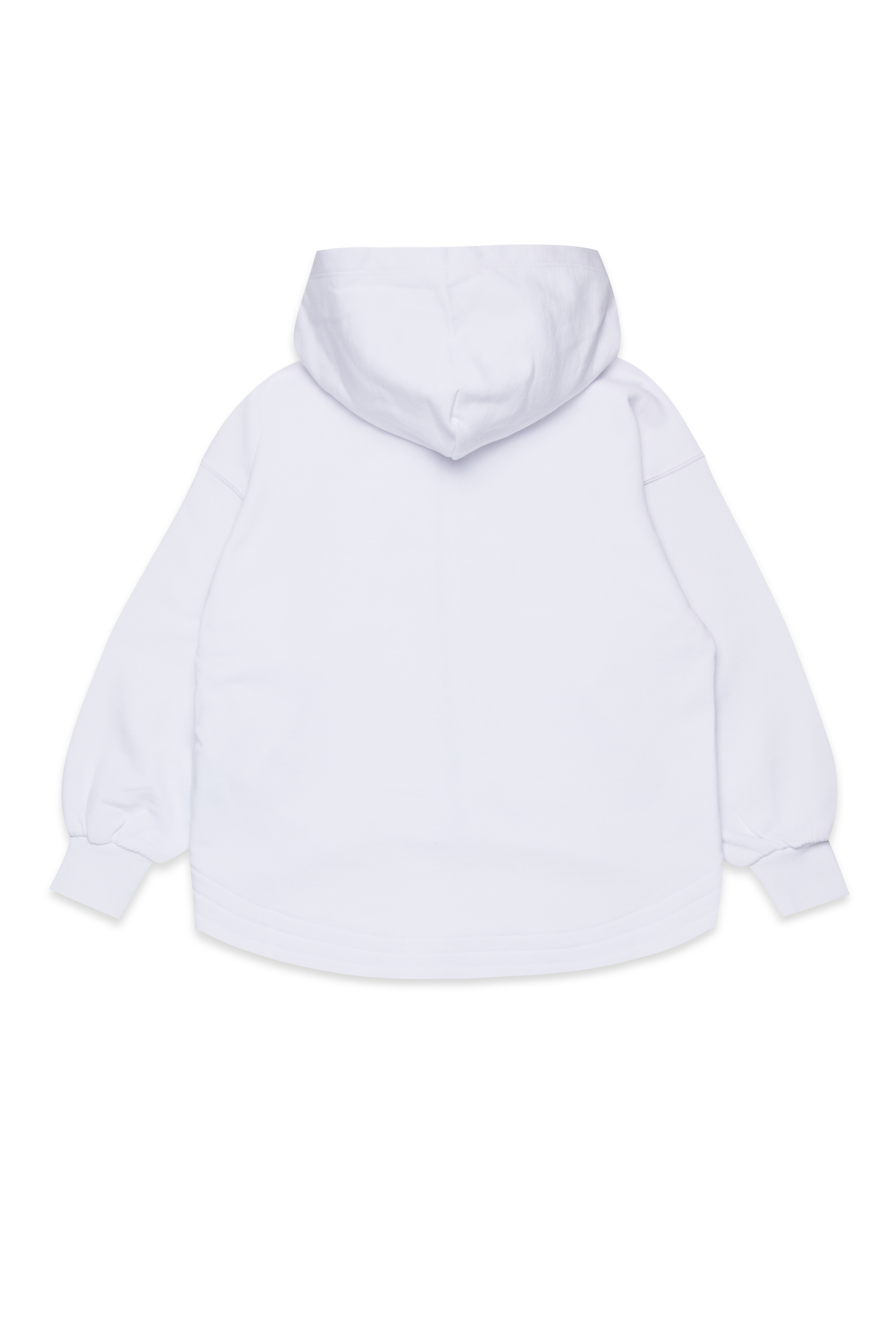 Diesel - SFPERU, Woman's Zip-up hoodie with cut-out Oval D logo in White - 2