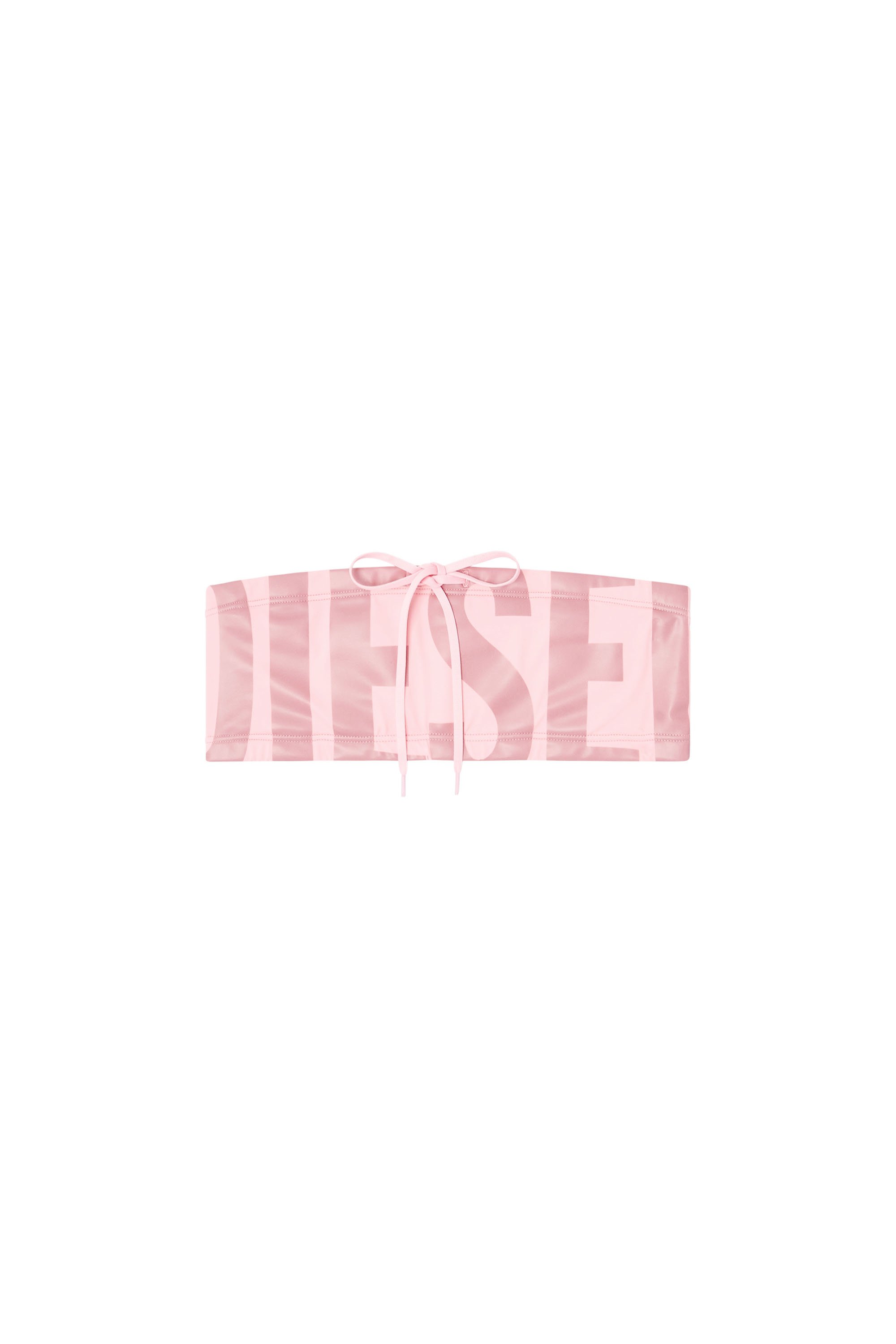 Diesel - MIRIAM-D-CORE, Woman's Bandeau bikini top with maxi logo in Pink - 4