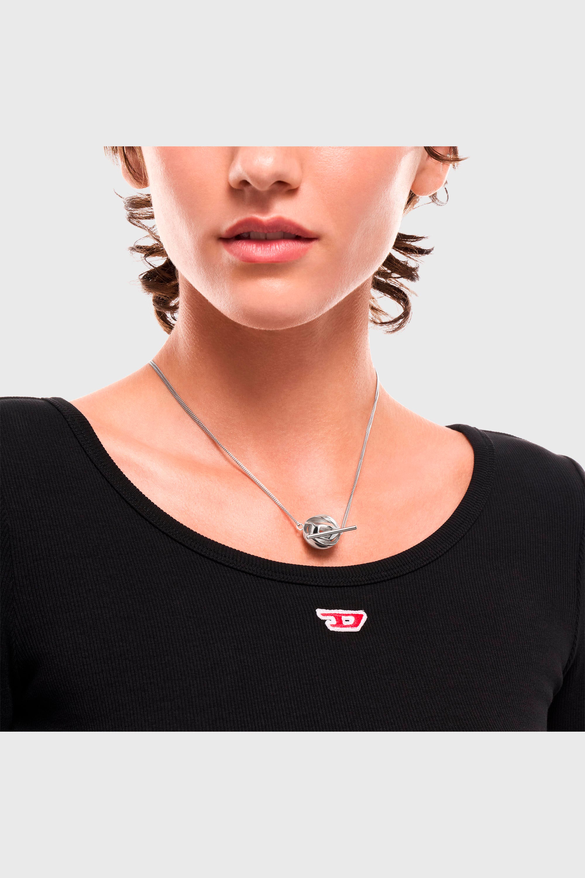 Diesel - DX1716040, Unisex's Stainless Steel Pendant Necklace in Silver - 4