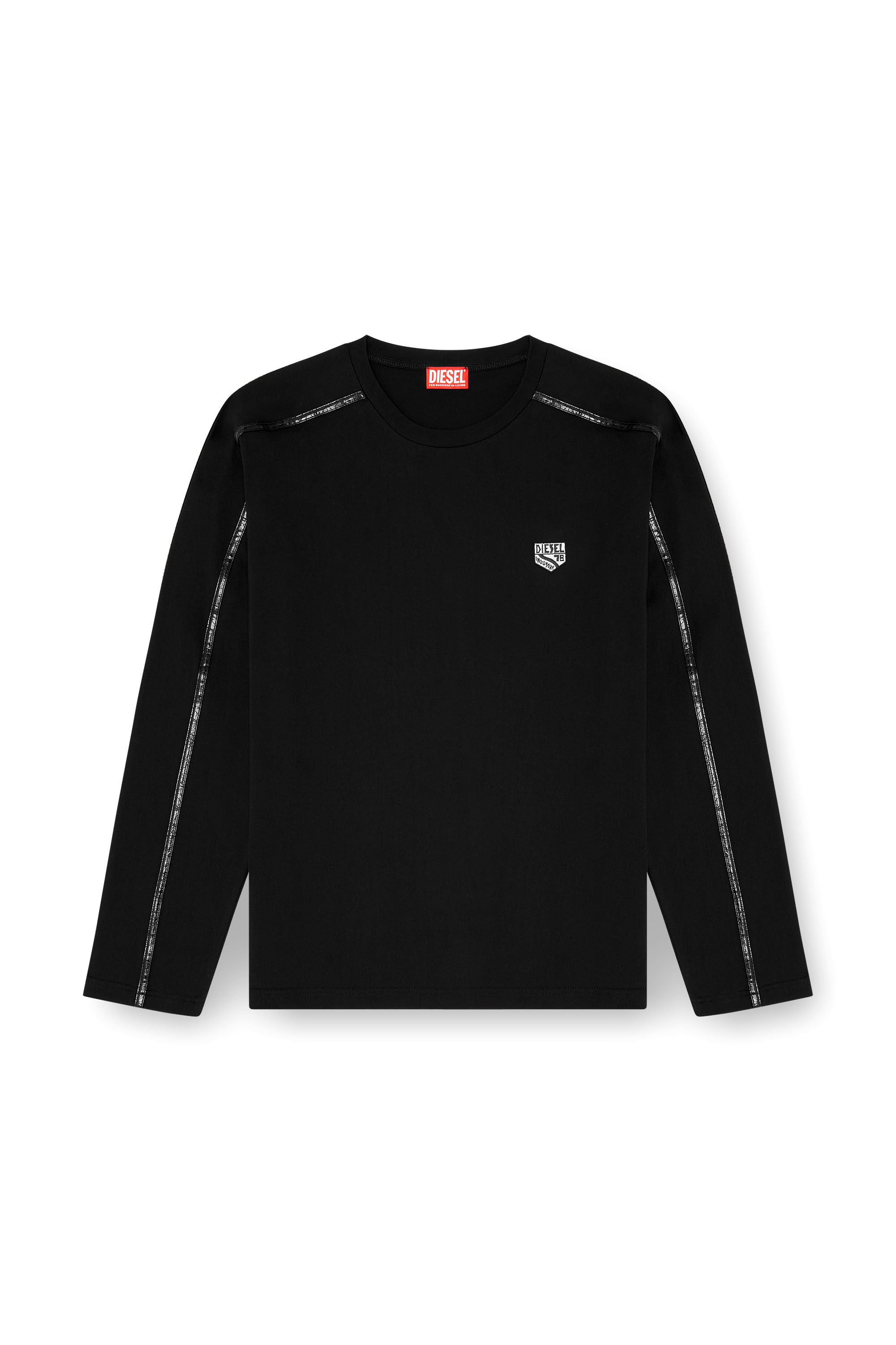 Diesel - T-NORM-LS-FL, Man's Long-sleeve T-shirt with tonal trims in null - 2