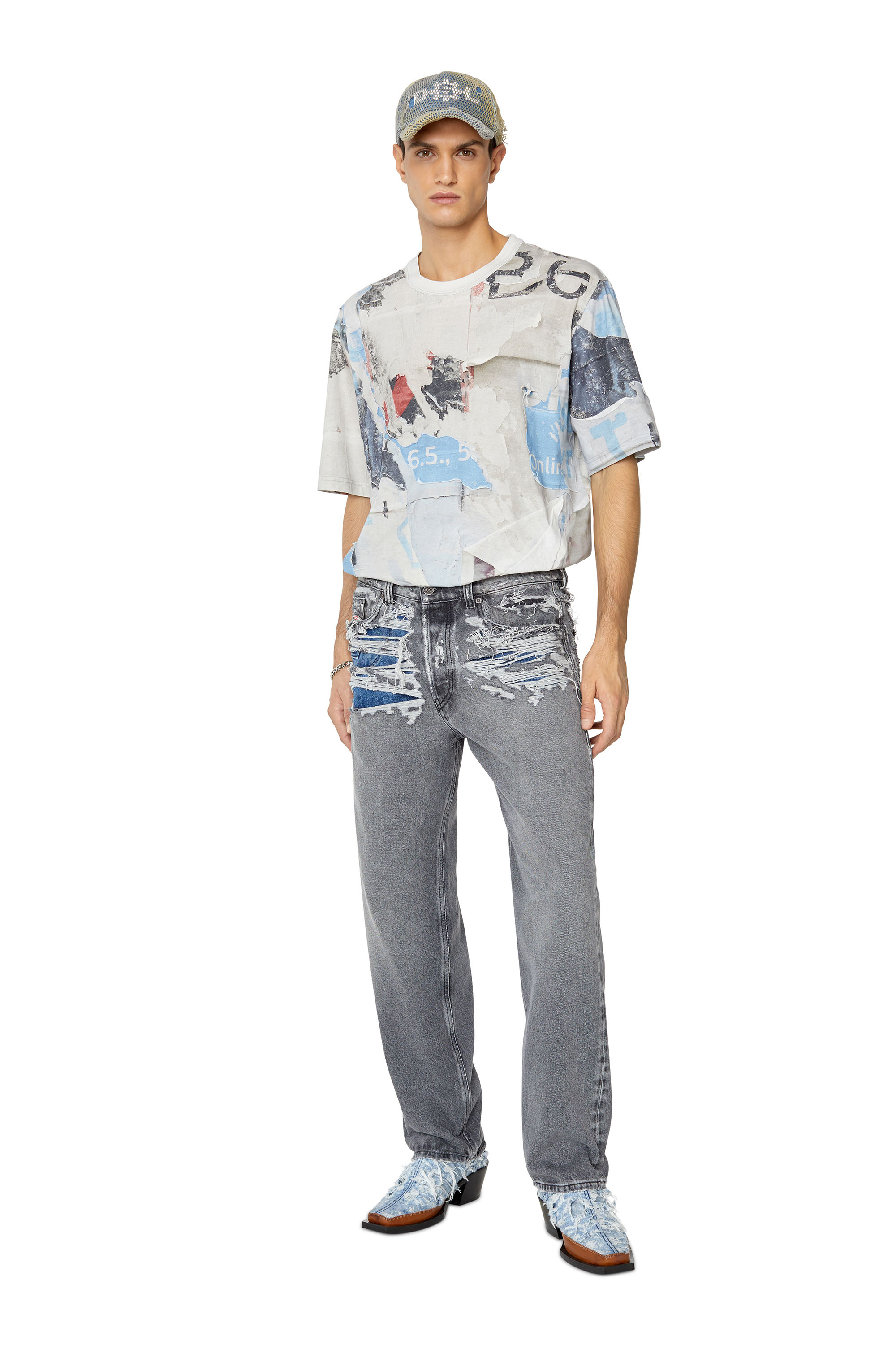 Diesel - 2010 D-Macs 007J4 Straight Jeans, Black/Dark grey - Image 5