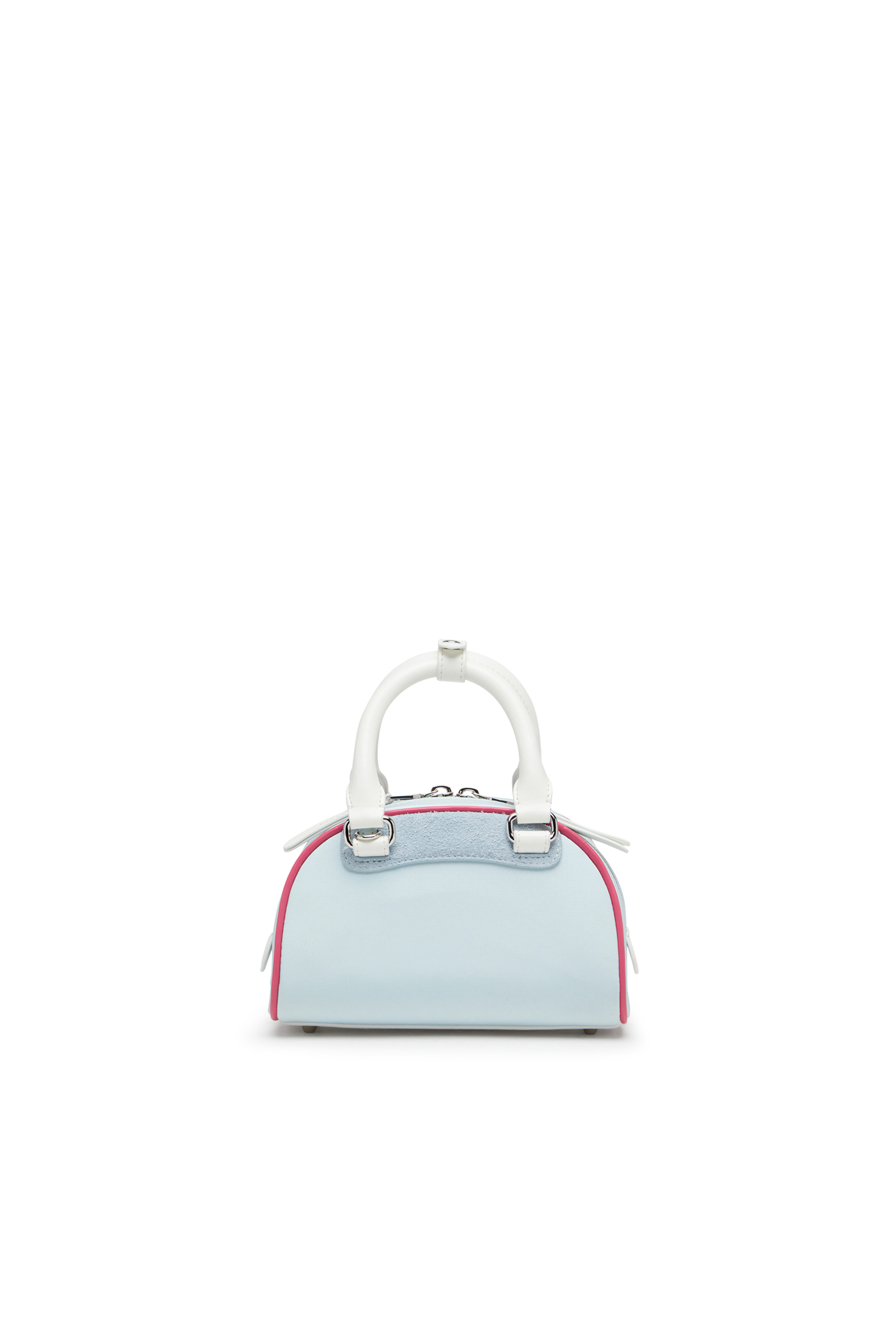 Diesel - 1DR DOME CROSSBODY, Woman's 1DR Dome-Colour-block mini bowling bag in Light Blue - 3