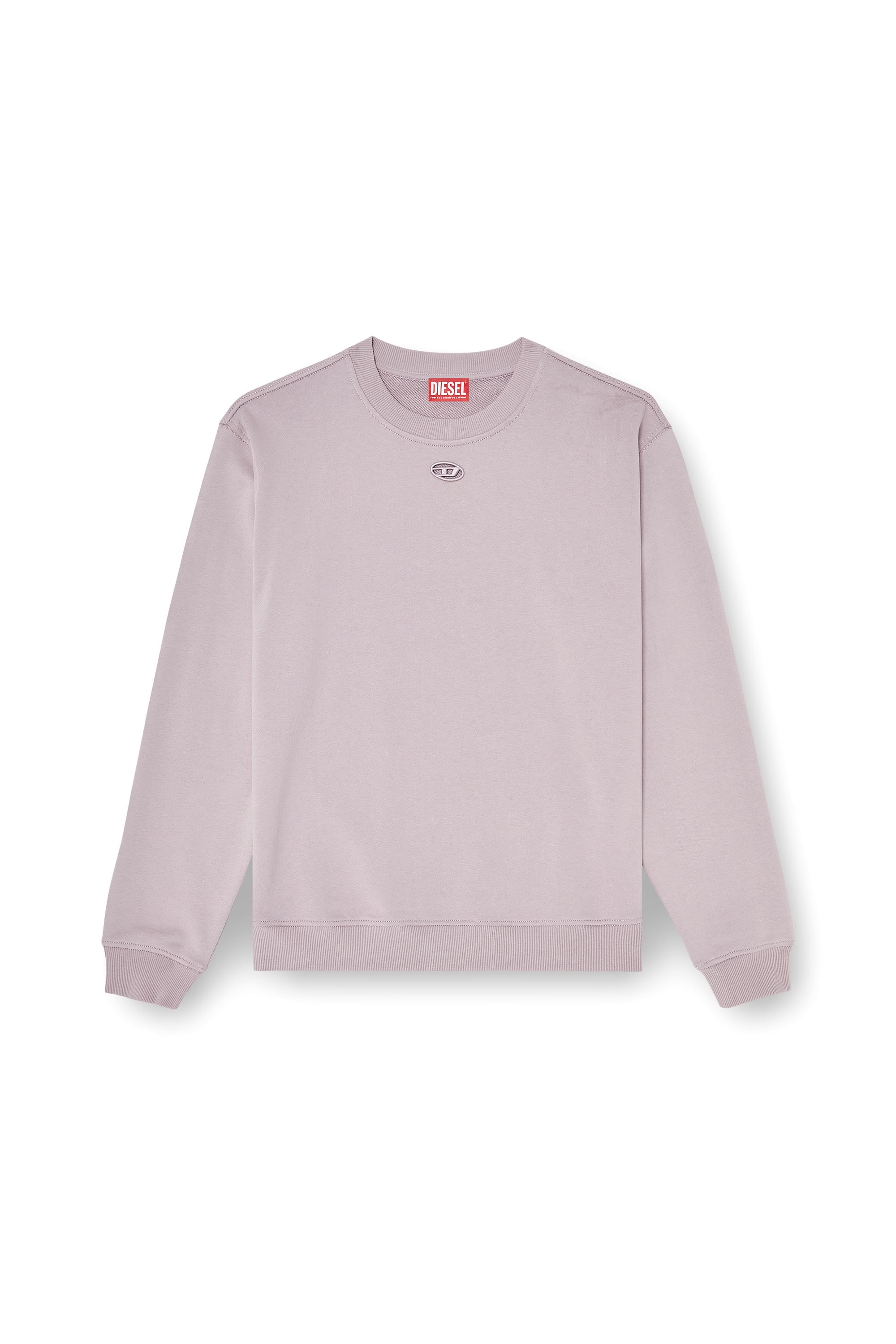 Diesel - F-NORMY-OD, Woman's Cotton sweatshirt with Oval D embroidery in Lilac - 3