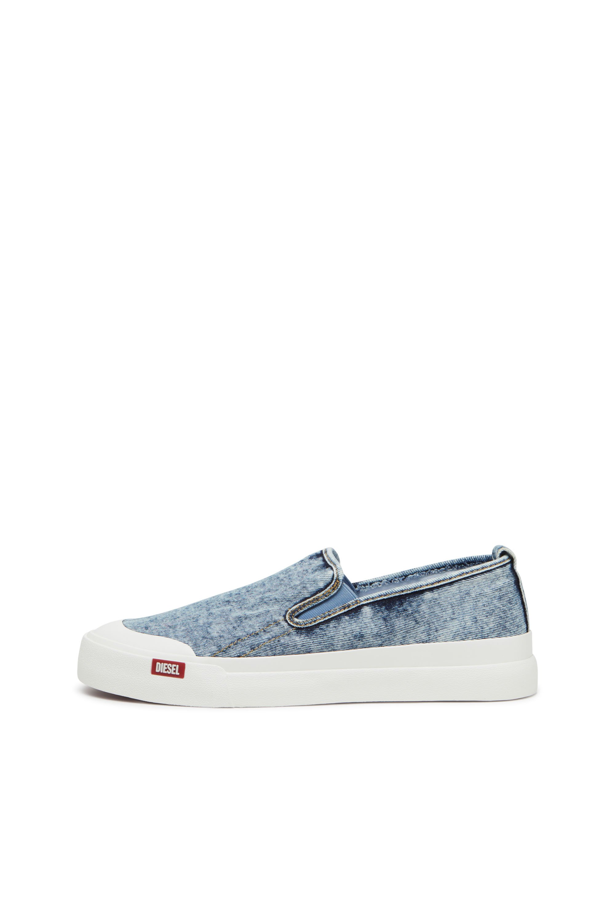 Diesel - S-ATHOS NMD SO, Man's Denim slip-on sneakers in Blue - 7