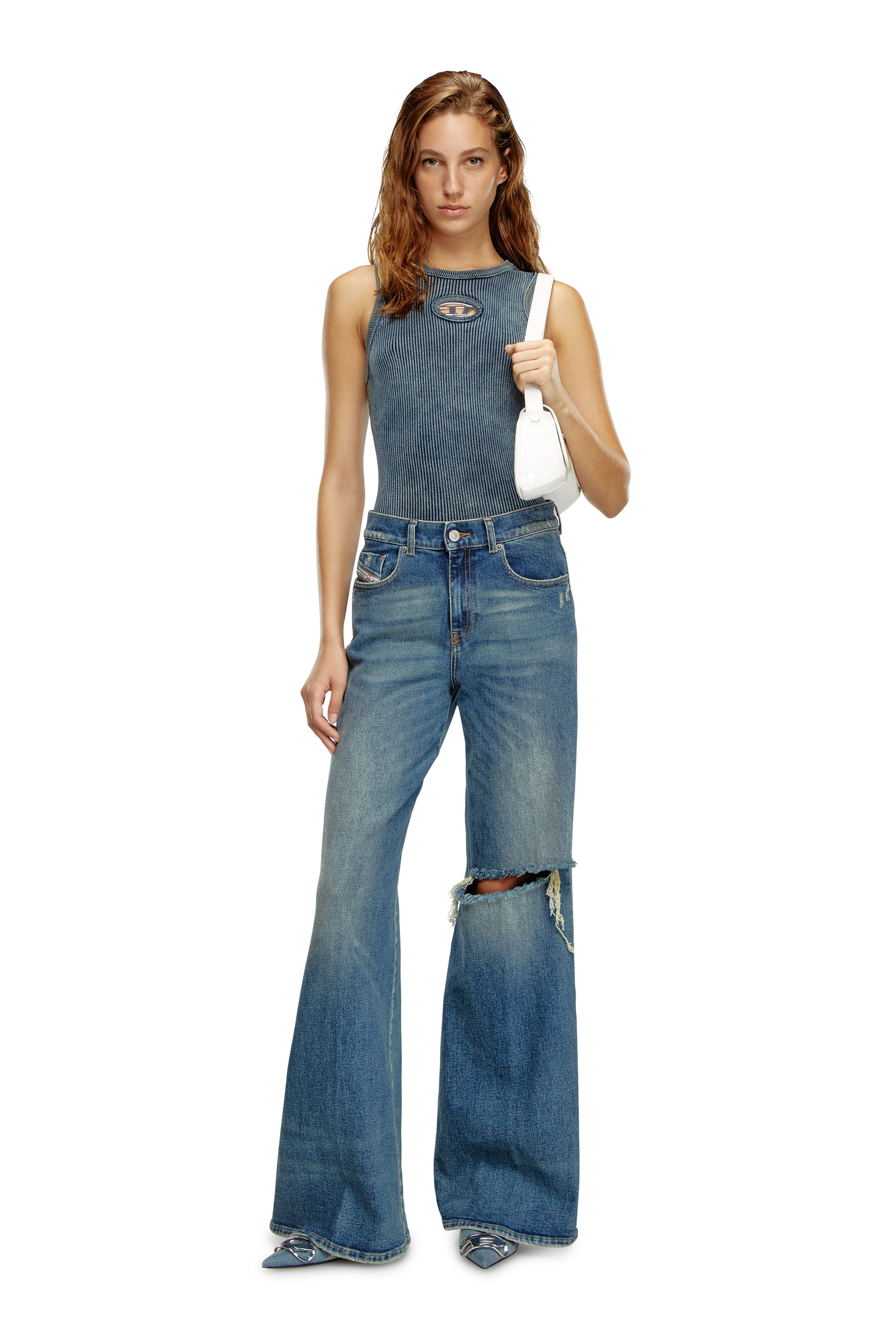 Diesel - Woman Bootcut and Flare Jeans 1978 D-Akemi 007M5, Medium blue - Image 4