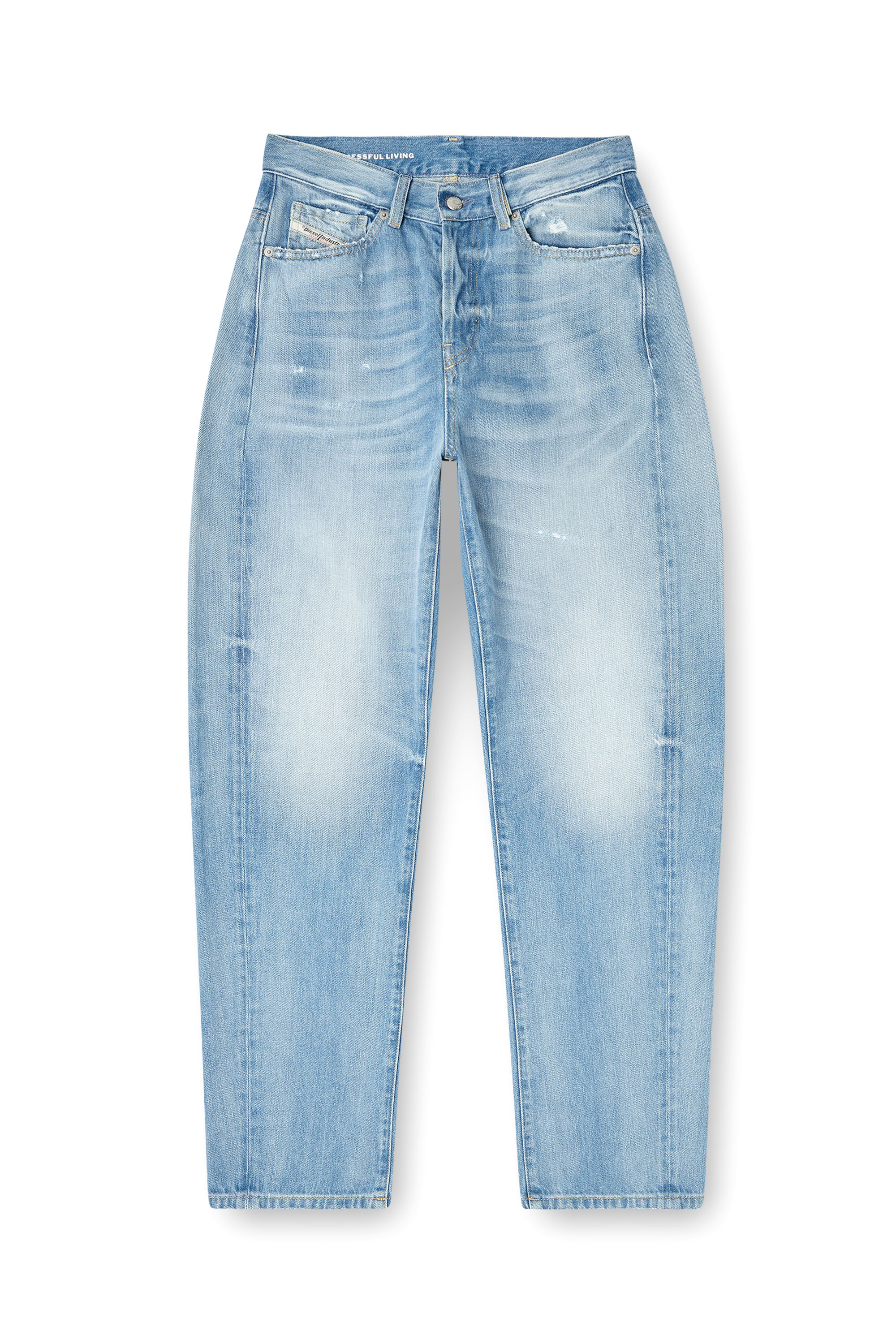 Relaxed Jeans 1974 D-Ellz 09M24, Light Blue Diesel - Woman's Relaxed Jeans 1974 D-Ellz 09M24, Light Blue - 2