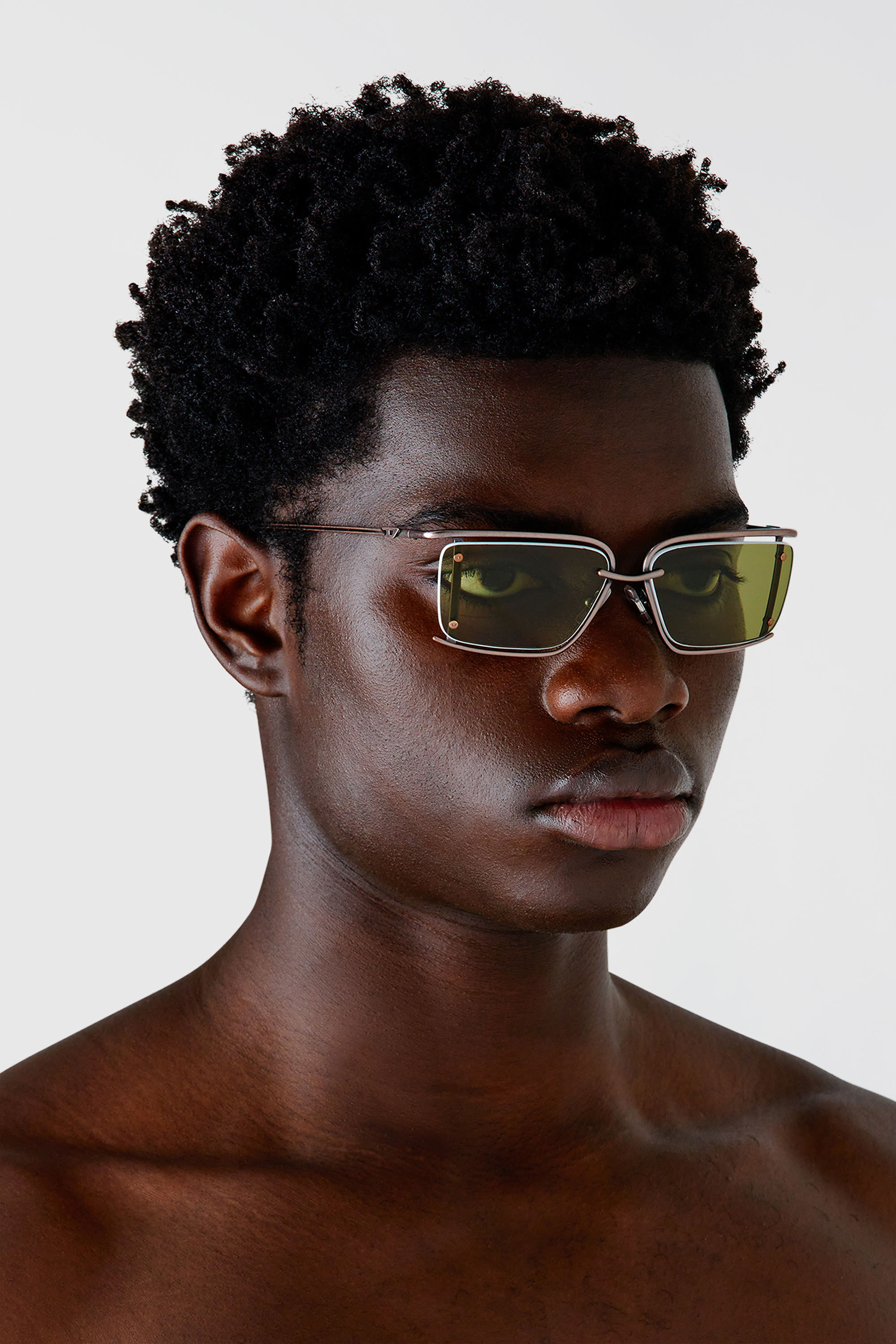 Diesel - 0DL1002, Unisex's Rectangle sunglasses in Military Green - 5