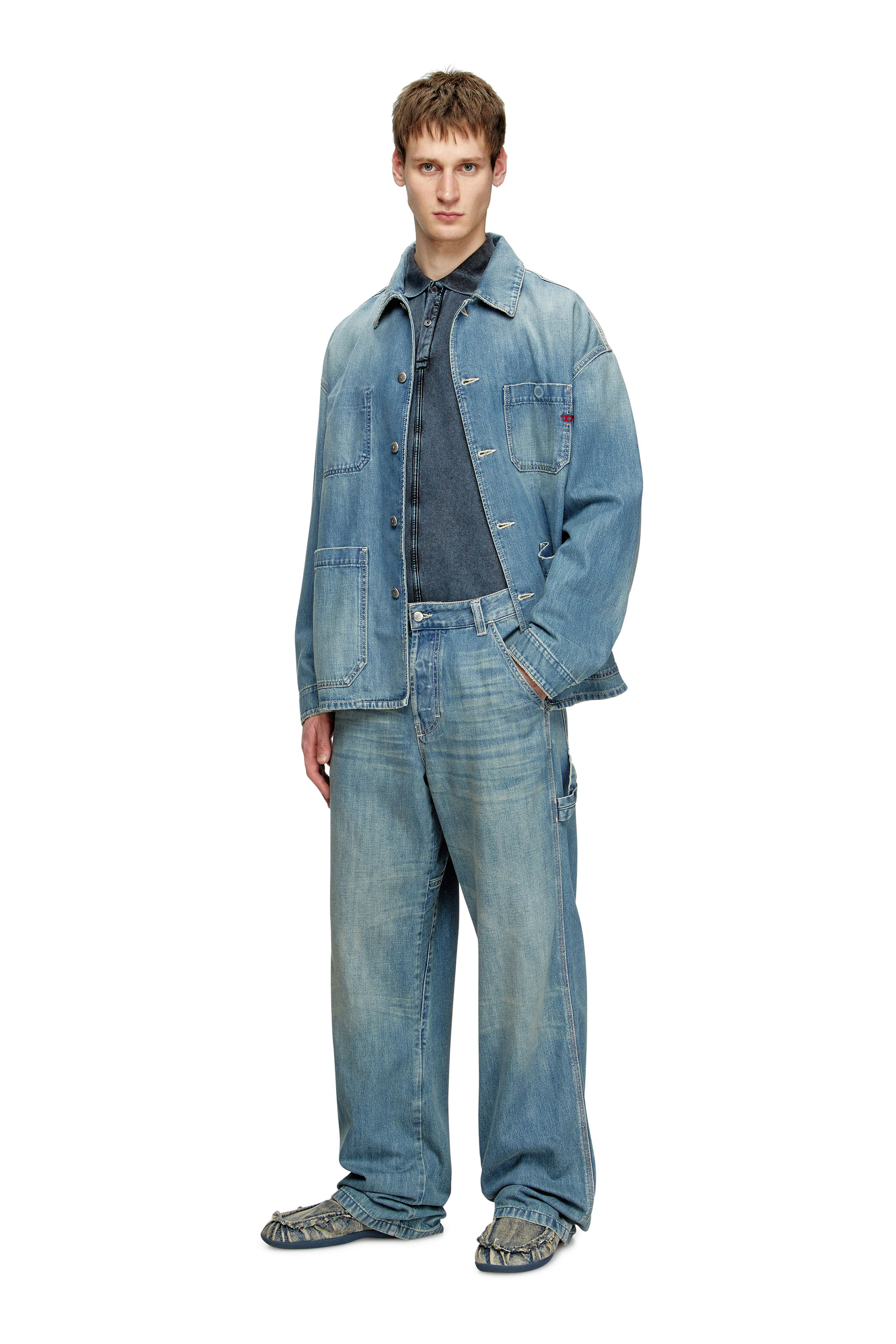 Diesel - Man's Relaxed Jeans D-Livery 068SK, Light Blue - 2
