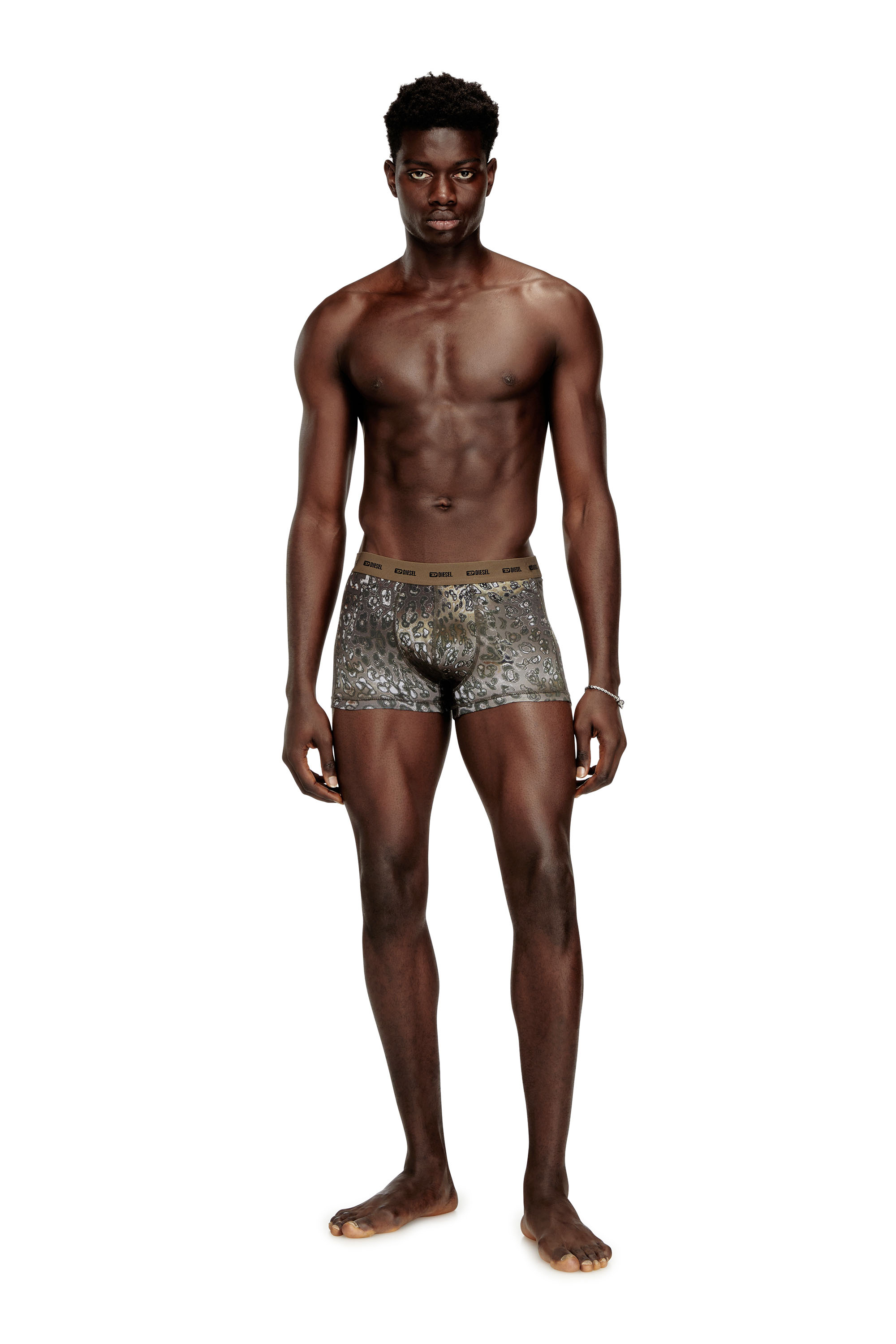 Diesel - DAMIEN-UTLT-3PACK, Man's Three-pack of stretch cotton boxer briefs in Black/Brown - 3