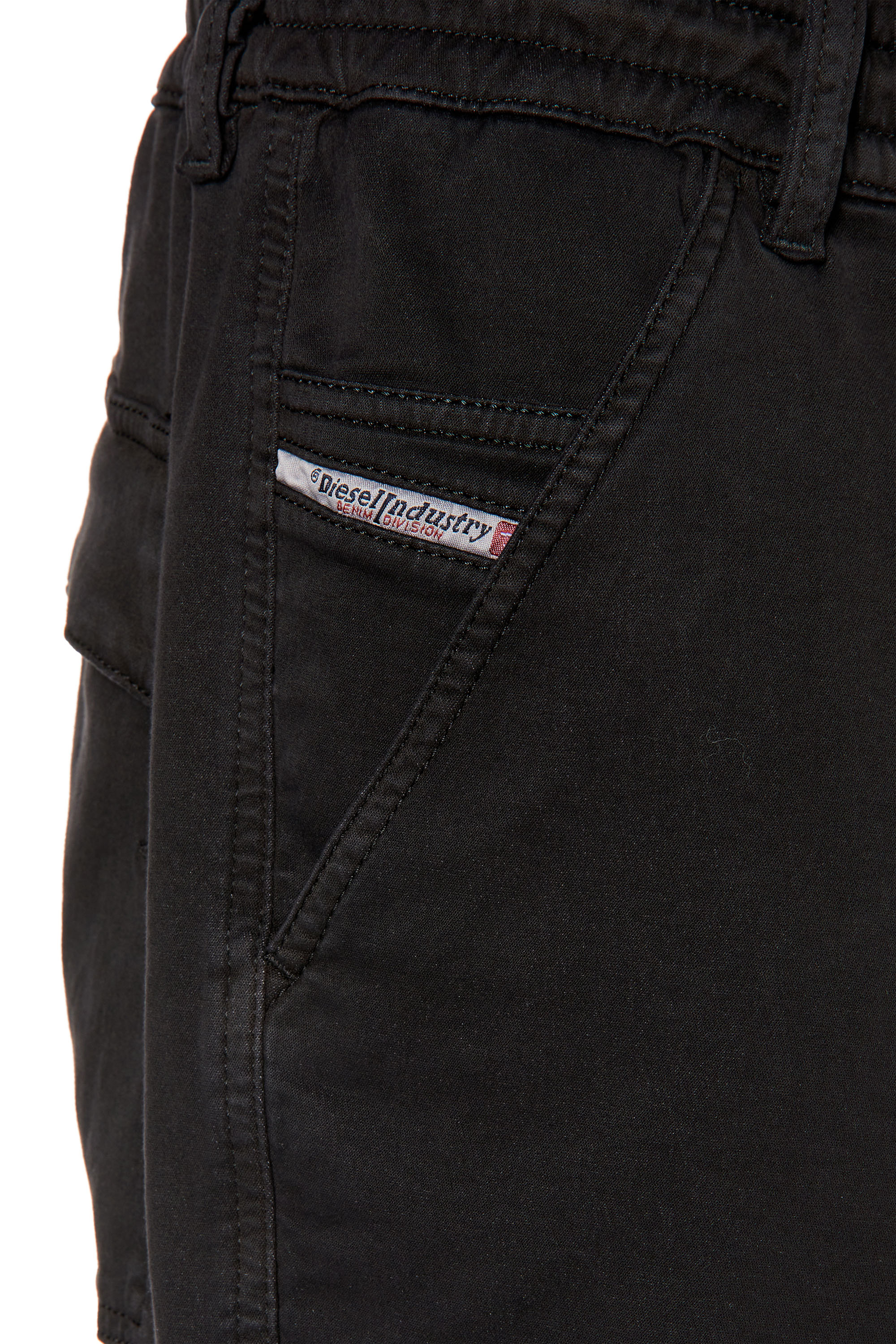 Diesel - D-KROOLEY-CARGO-SHORT JOGG, Black - Image 5