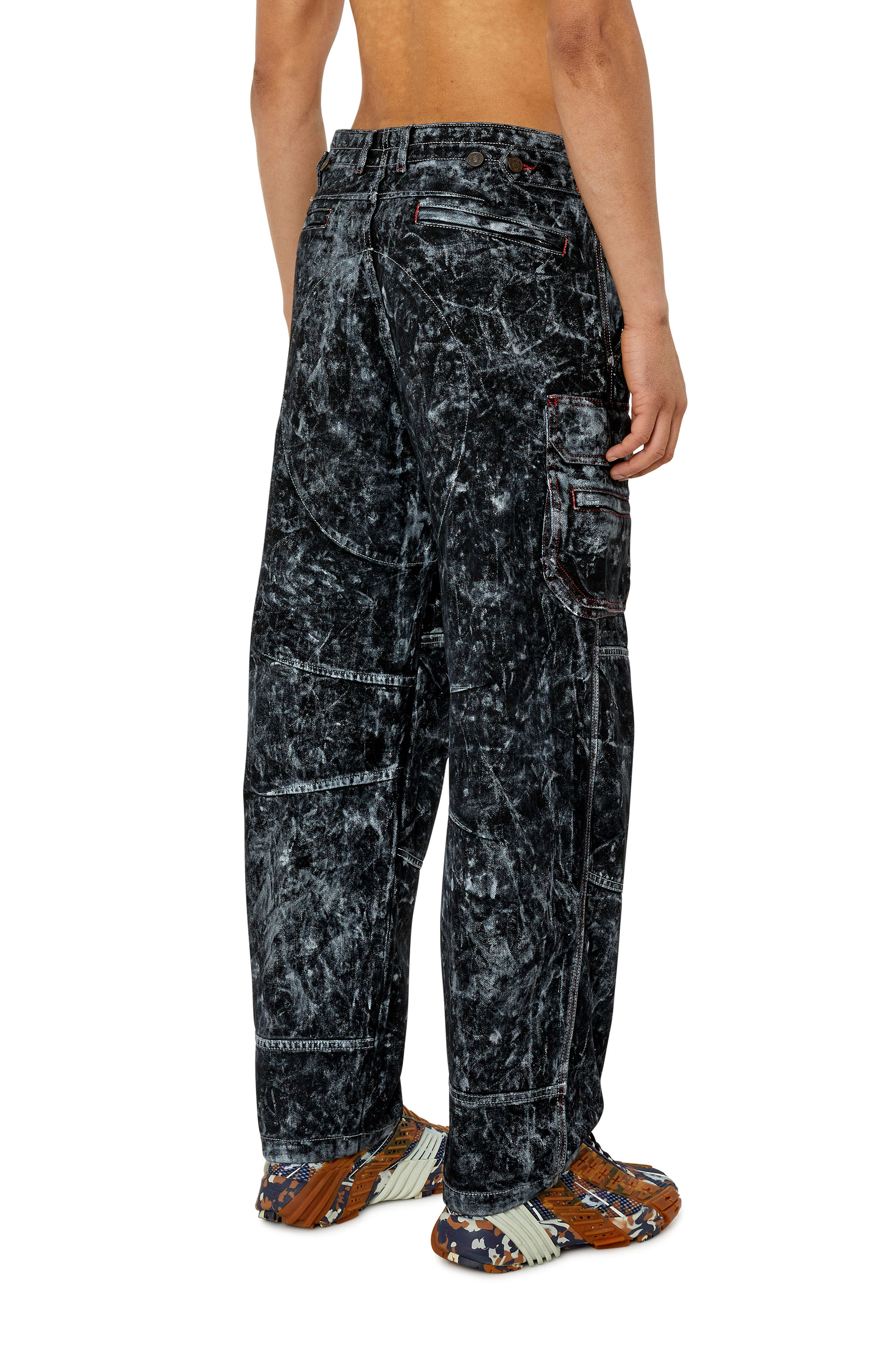 Diesel - D-Fish 0EMAC Straight Jeans, Black/Dark grey - Image 2