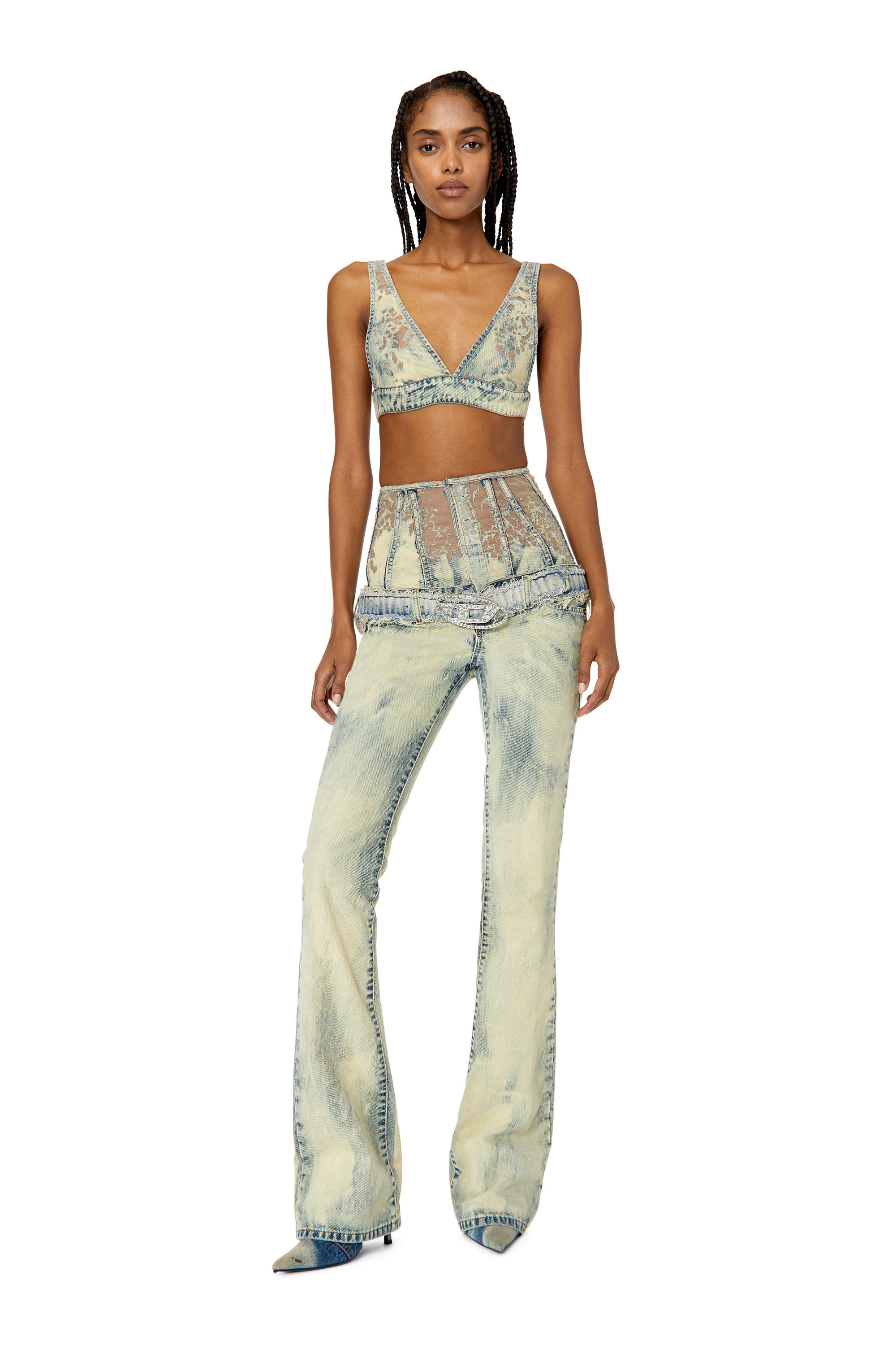 Diesel - Bootcut and Flare Jeans 1969 D-Ebbey 068GP, Light Blue - Image 2