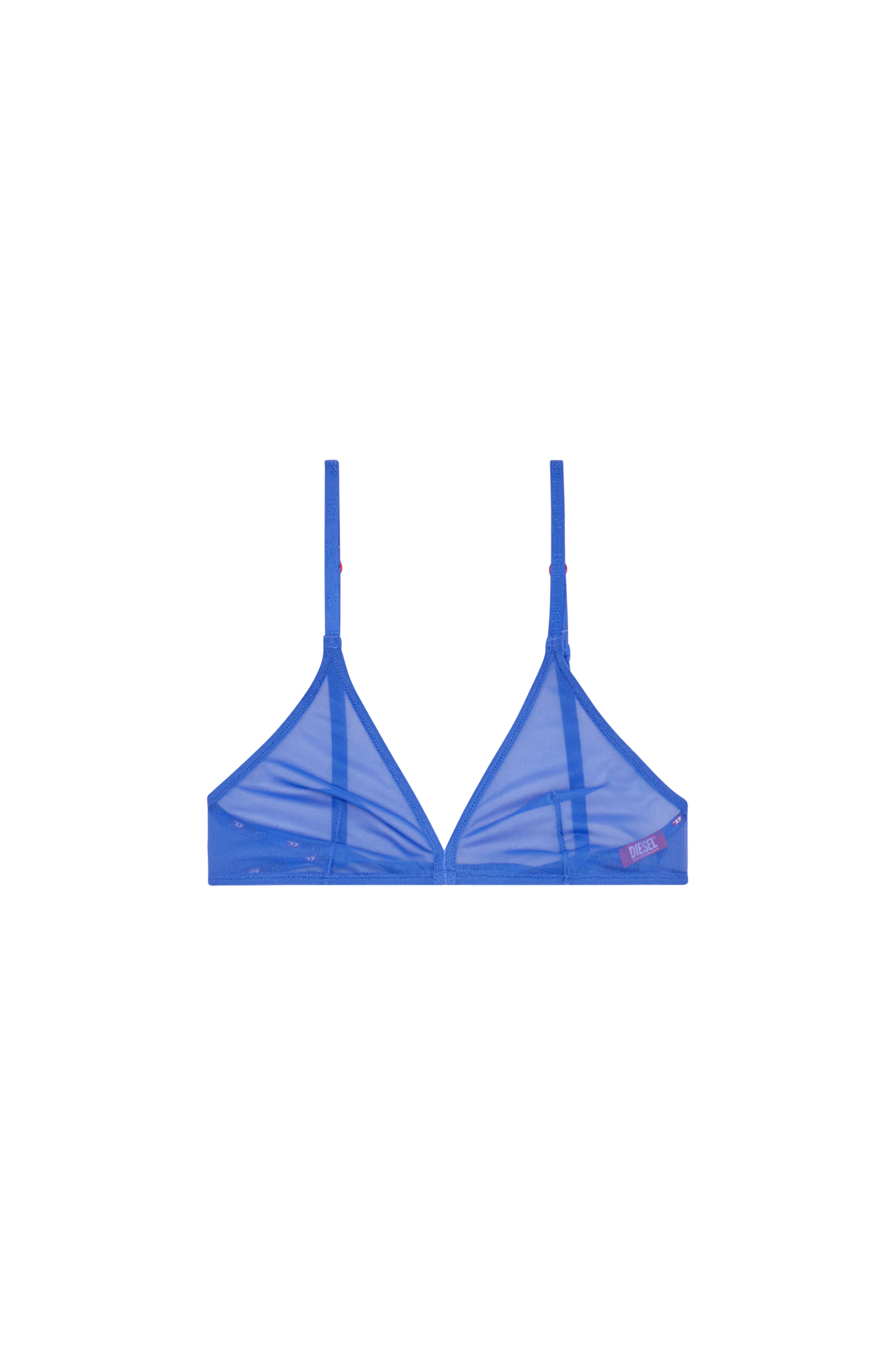 Diesel - UFSB-MUSA, Woman Triangle bra in stretchy mesh in Blue - Image 4