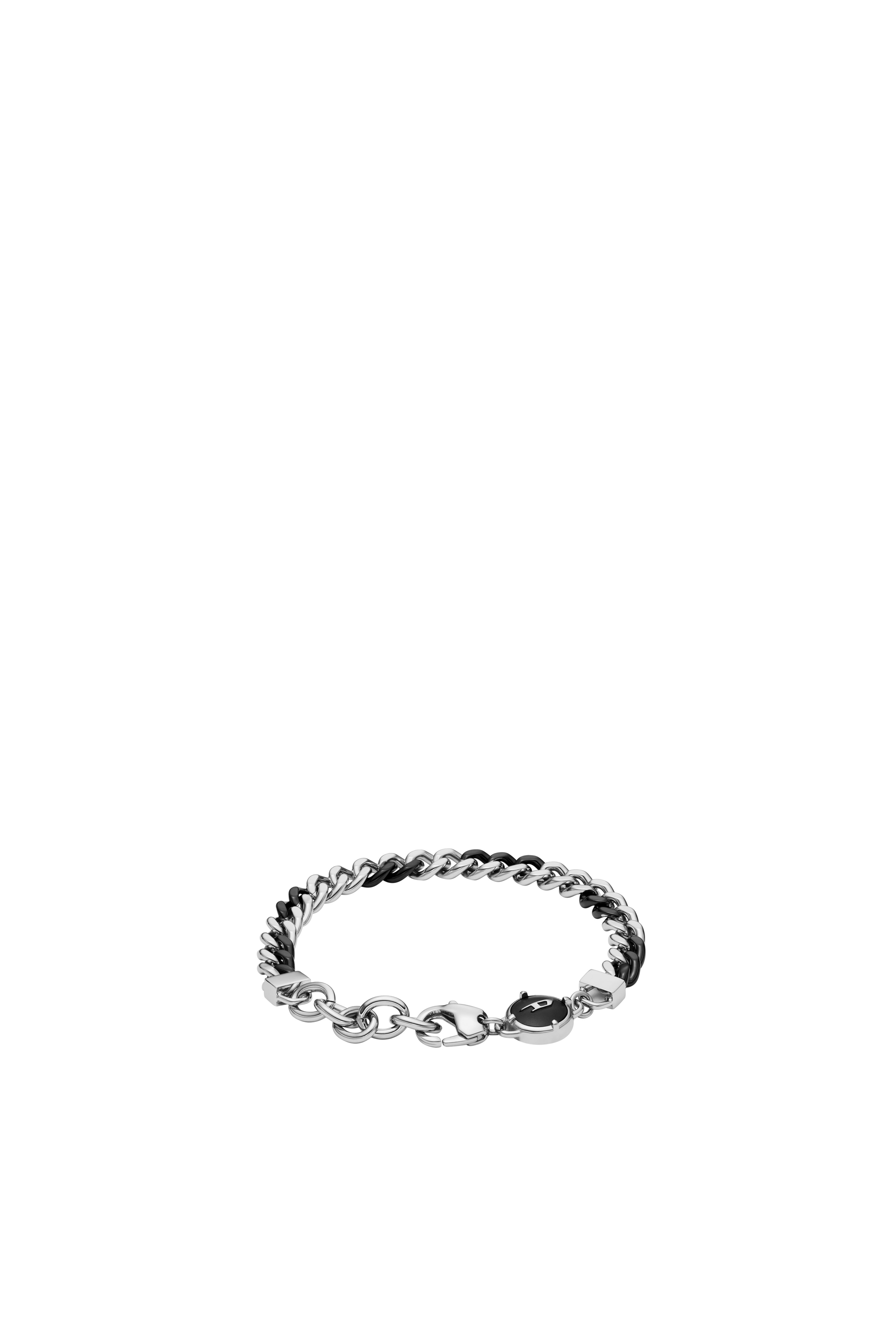 Diesel - DX1498, Man Two-Tone stainless steel chain bracelet in Silver - Image 2