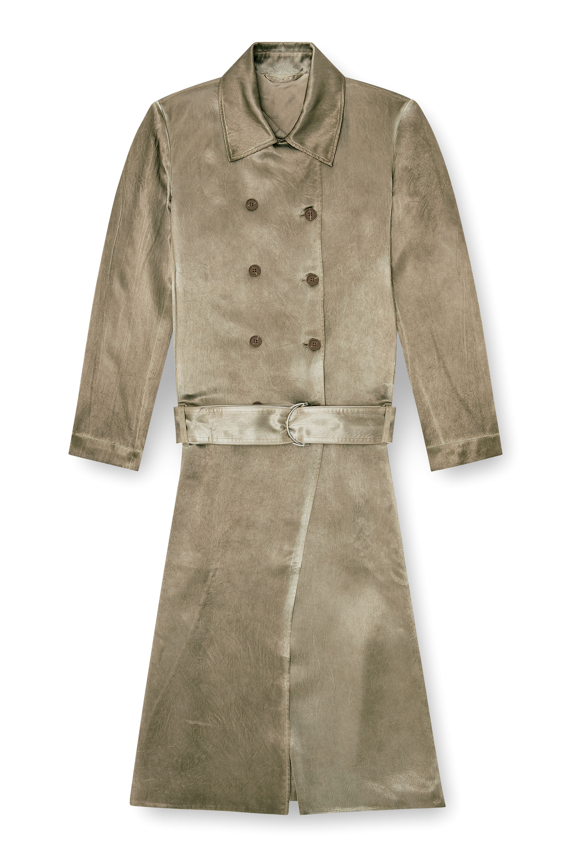 Diesel - G-LADES, Woman's Trench coat in wrinkled satin in null - 2