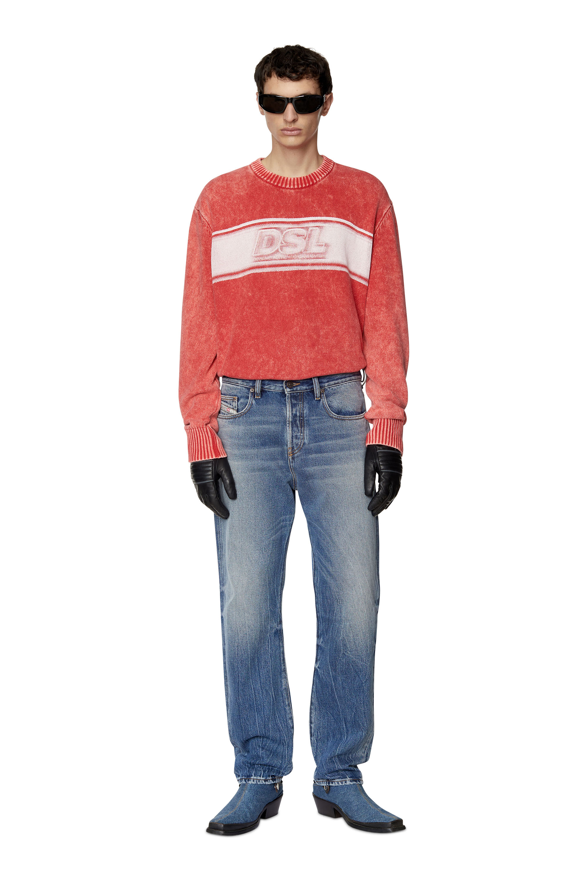 Diesel - 2020 D-Viker 09D55 Straight Jeans, Medium blue - Image 5